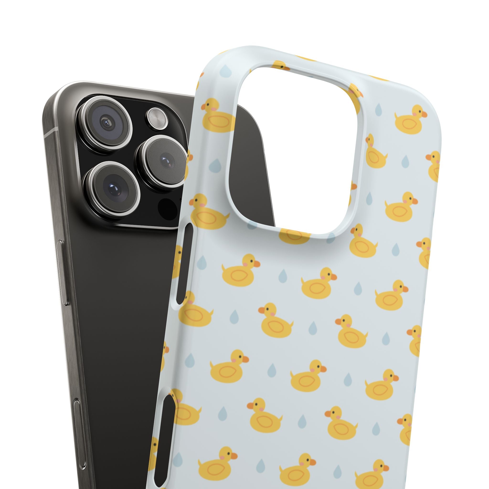 Rubber Duck Pattern Phone Case — Cute Yellow Ducks Waterproof Design