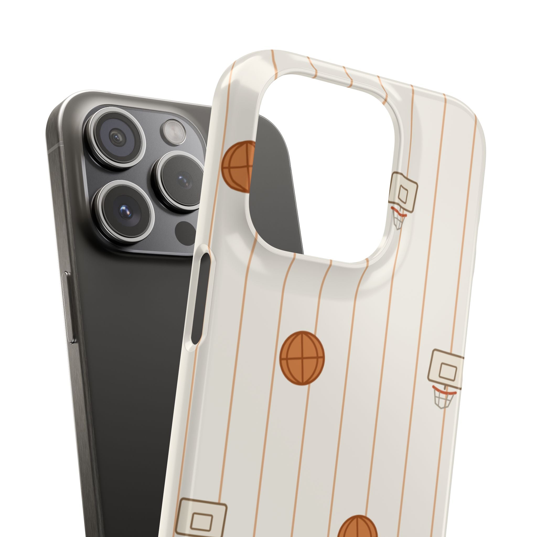 Basketball Pattern Phone Case — Cute Hoops Snap Case