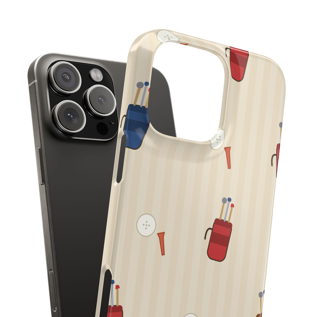 Golf Pattern Phone Case — Retro Golf Bag & Tee iPhone Case