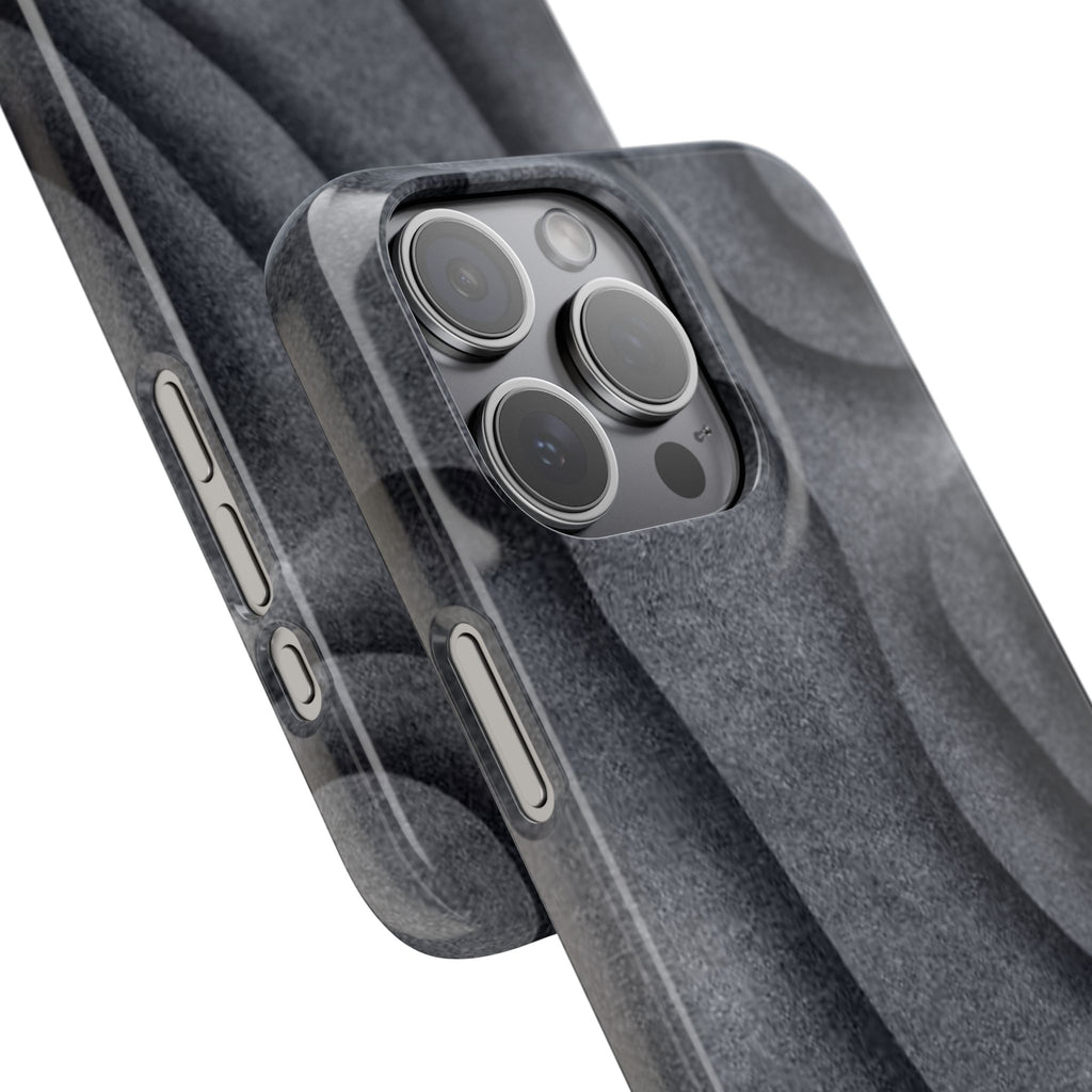 Phone Case — Textured Charcoal Wave Snap Case