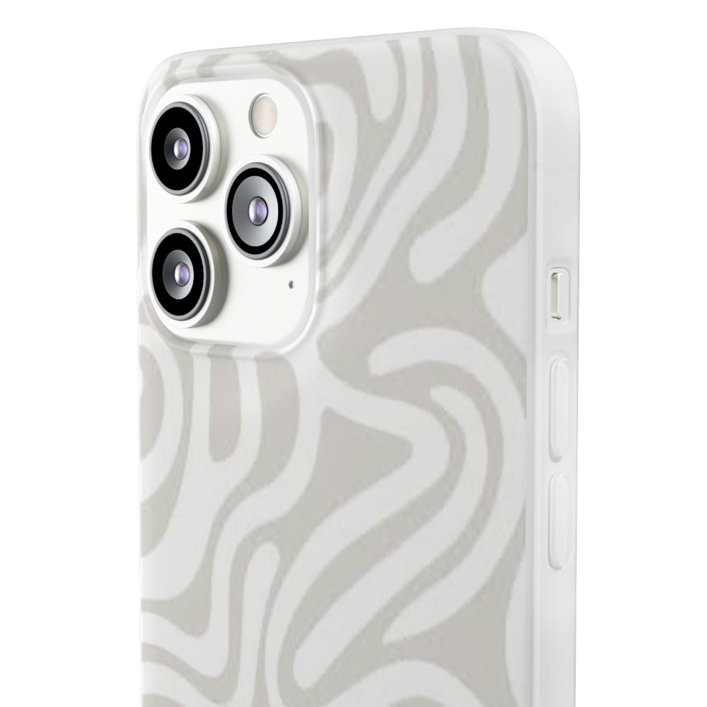 Abstract Neutral Swirl Phone Case — Flexible Protective Cover