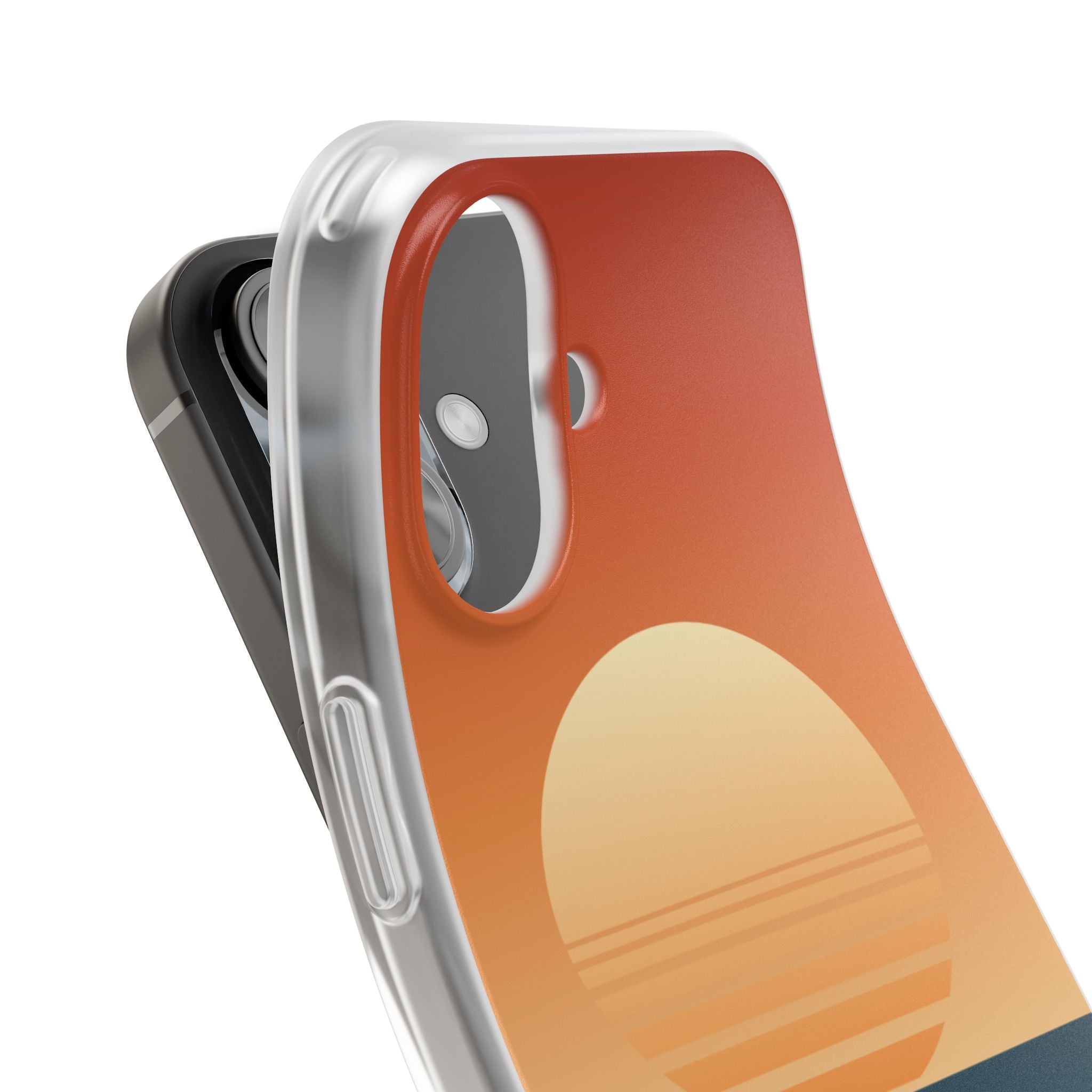 Sunset Horizon Phone Case — Minimal Beach Sunset Graphic for iPhone & Samsung