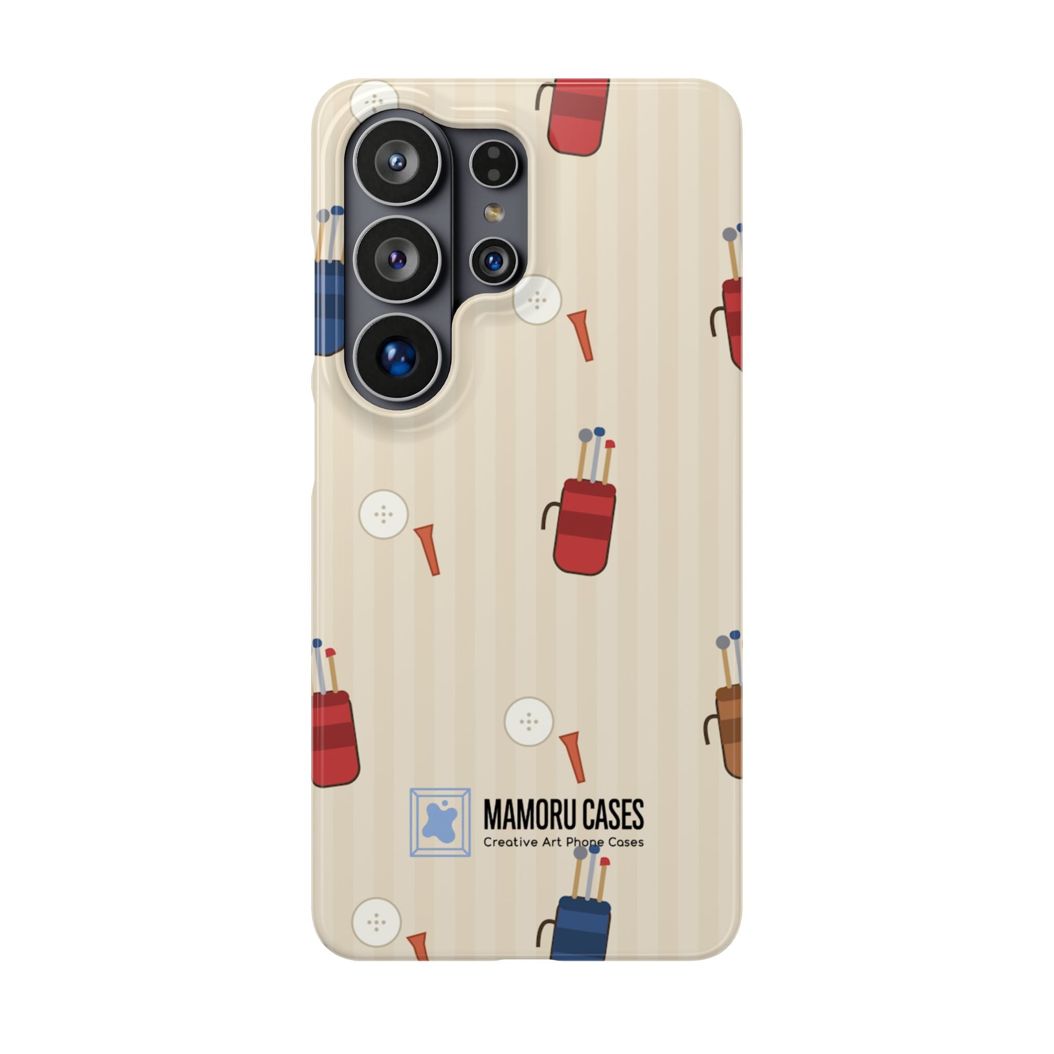 Golf Pattern Phone Case — Retro Golf Bag & Tee iPhone Case