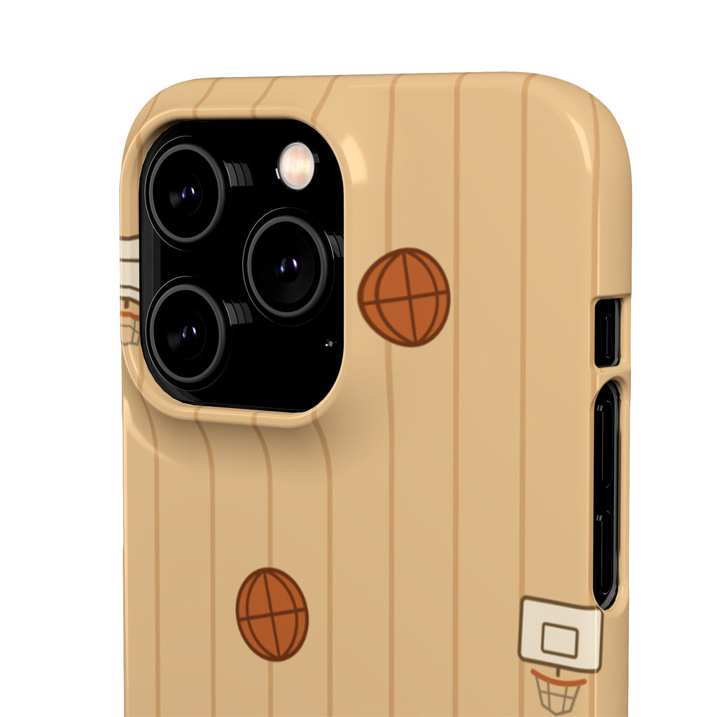 Basketball Court Phone Case — Slim Protective Snap Case with Hoops Pattern
