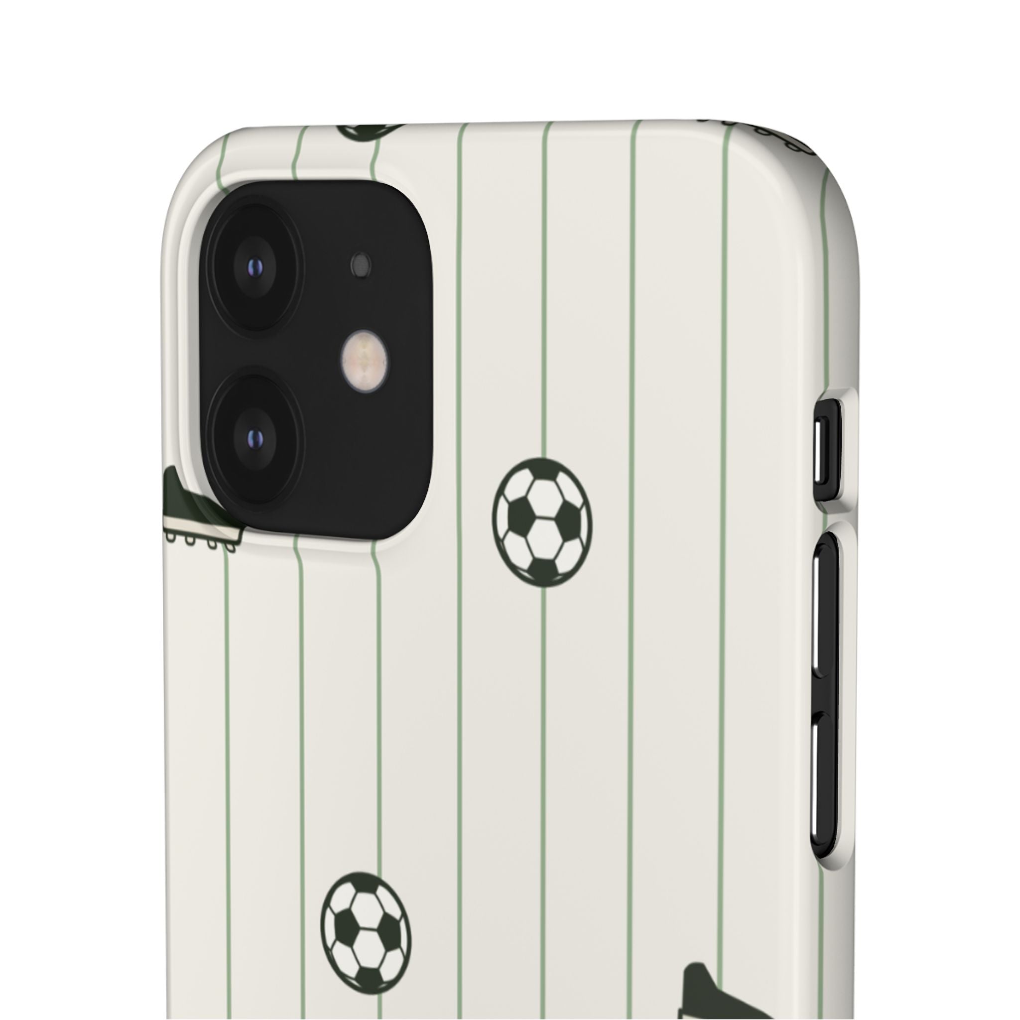Soccer Pattern Snap Phone Case - Athletic Ball & Cleat Design