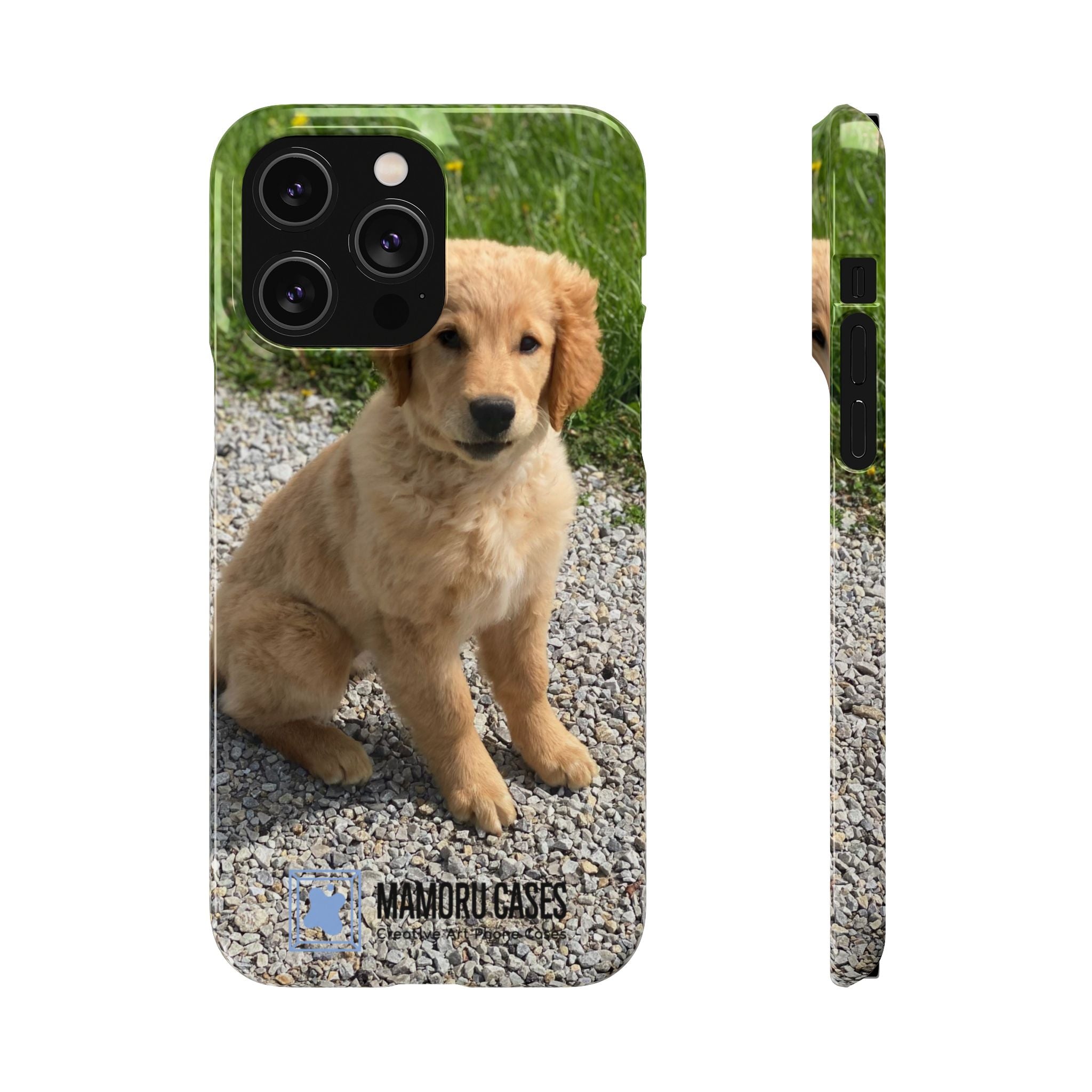 Phone Case — Cute Golden Retriever Puppy Photo Protective Snap Case