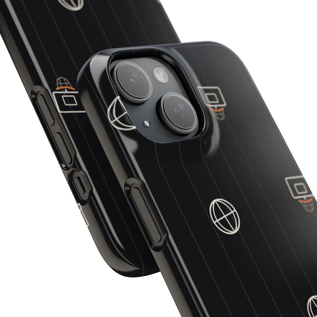 Snap Case — Black Minimalist Basketball & Street Icons Phone Case
