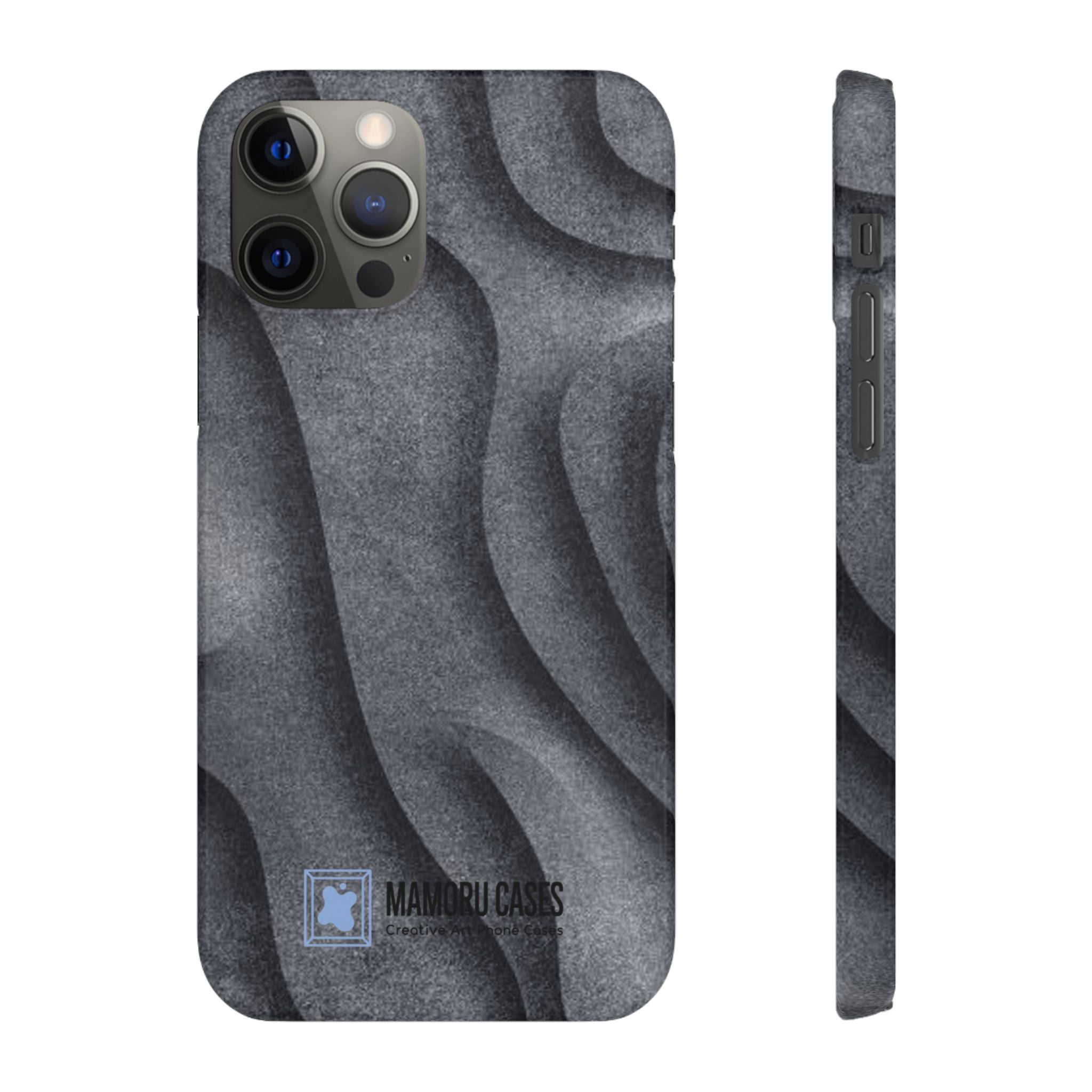 Phone Case — Textured Charcoal Wave Snap Case