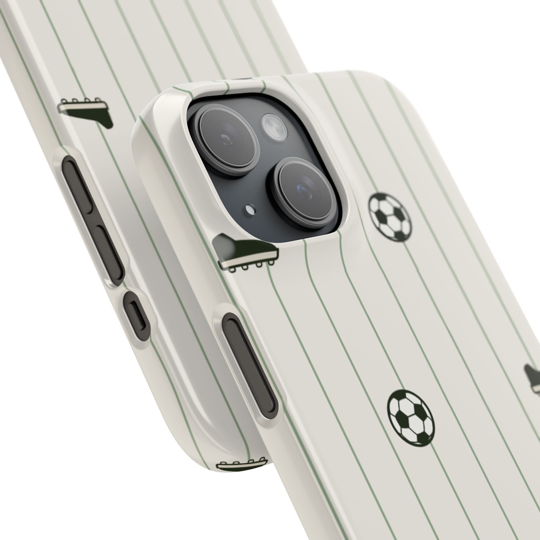 Soccer Pattern Snap Phone Case - Athletic Ball & Cleat Design