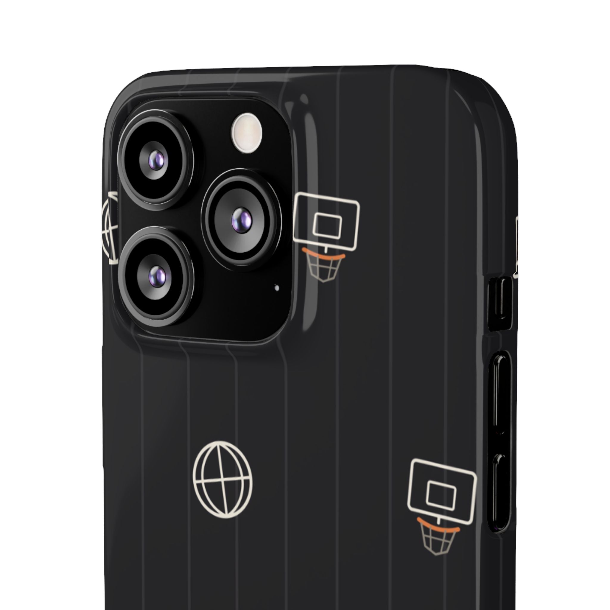Snap Case — Black Minimalist Basketball & Street Icons Phone Case