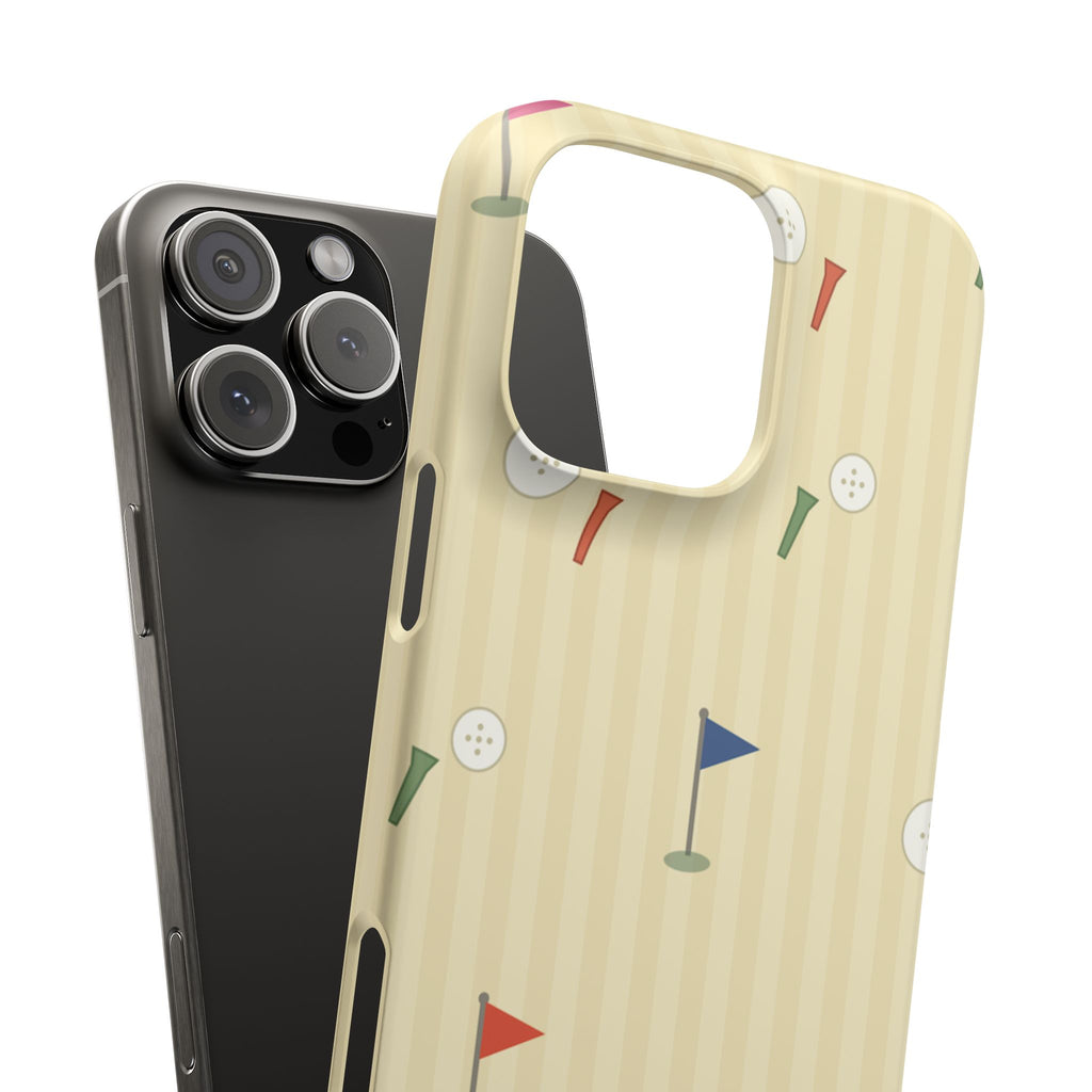 Golf Tee & Button Pattern Phone Case — Slim Snap Phone Case