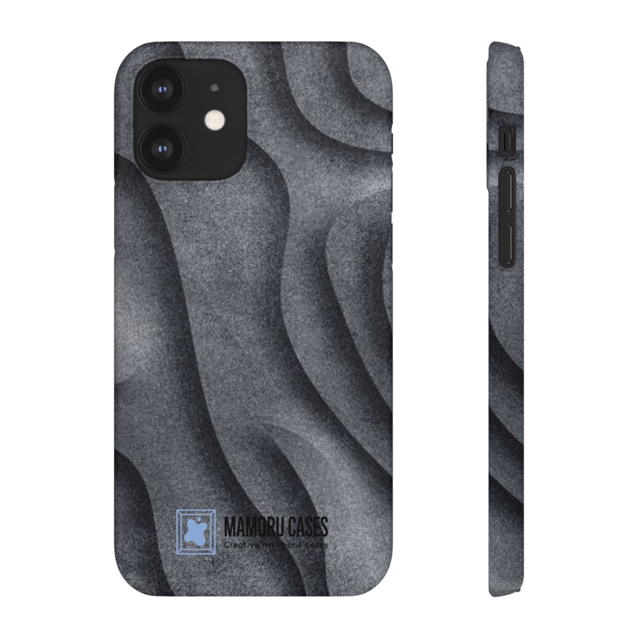 Phone Case — Textured Charcoal Wave Snap Case