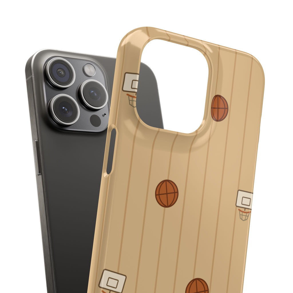 Basketball Court Phone Case — Slim Protective Snap Case with Hoops Pattern