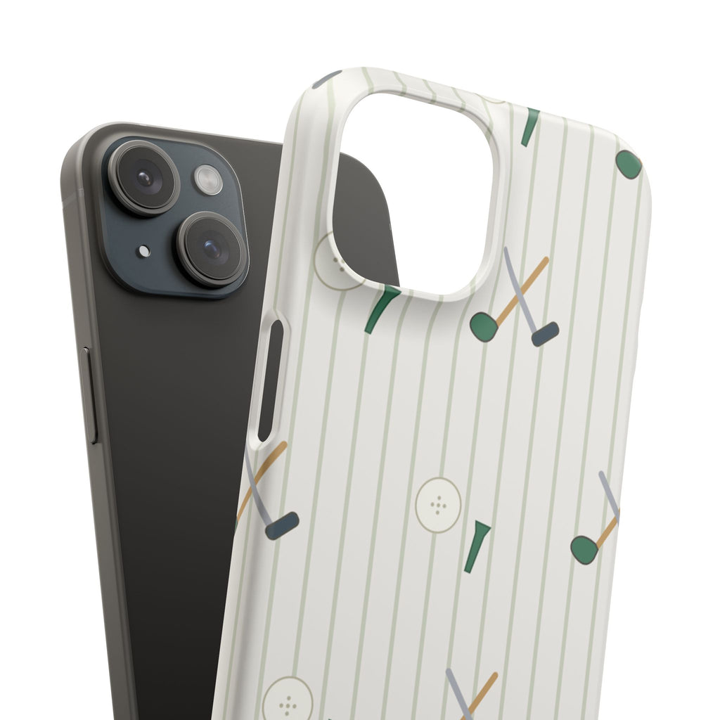 Mamoru Cases | Golf Pattern Snap Phone Case Tee & Mallet Design
