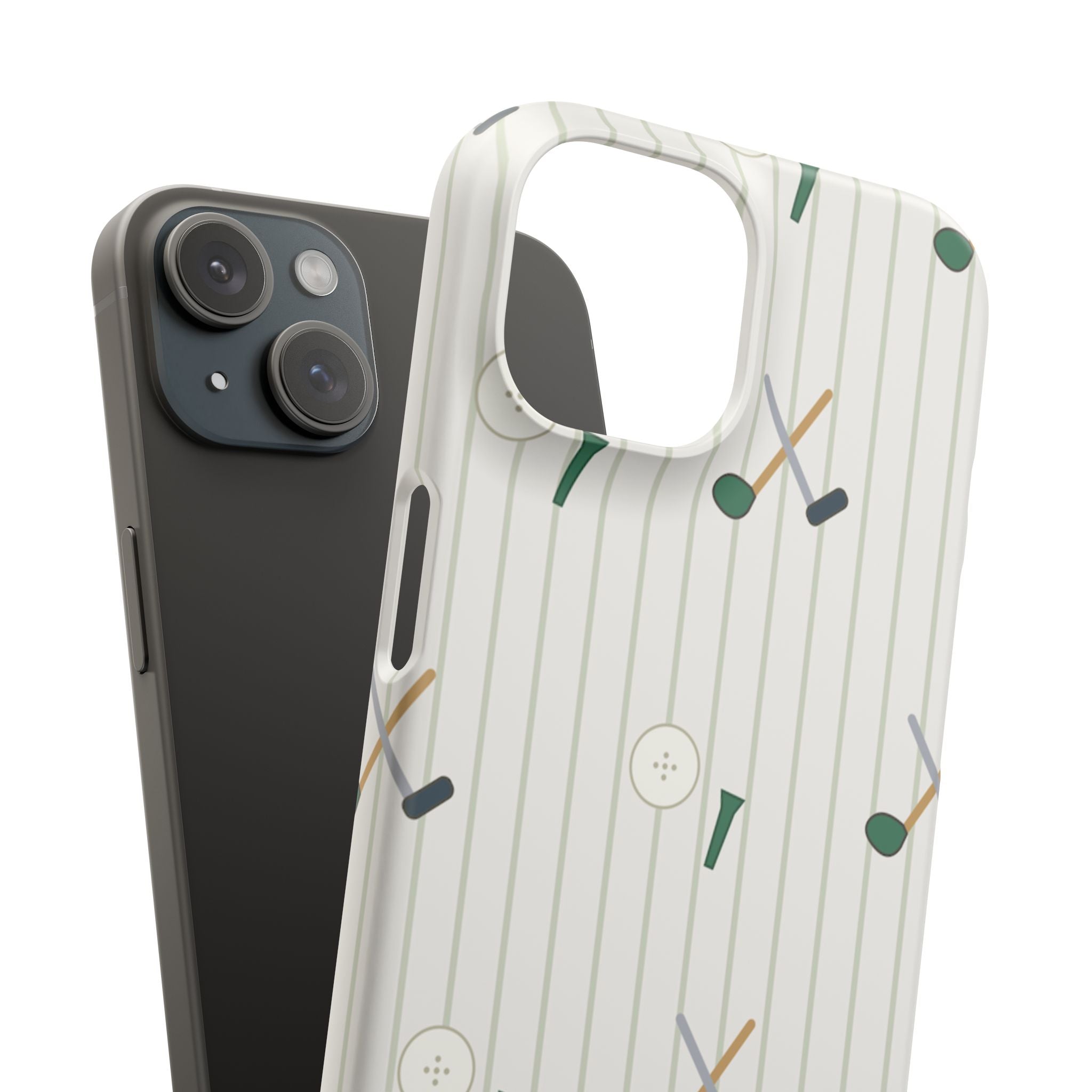 Mamoru Cases | Golf Pattern Snap Phone Case Tee & Mallet Design