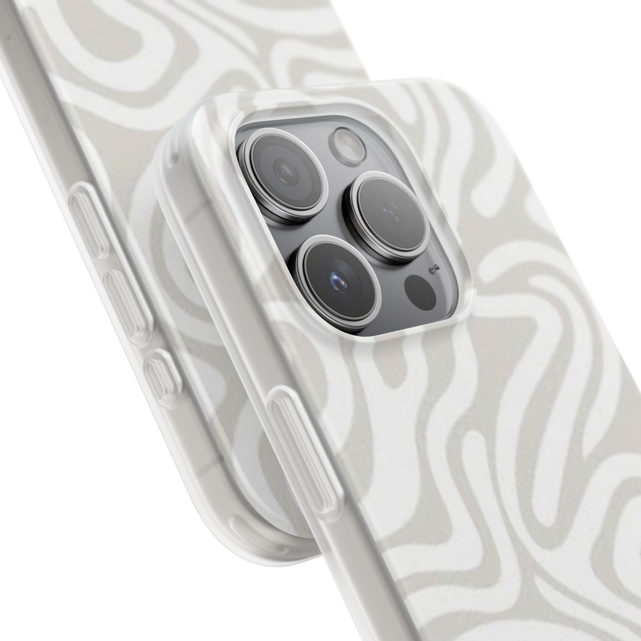 Abstract Neutral Swirl Phone Case — Flexible Protective Cover