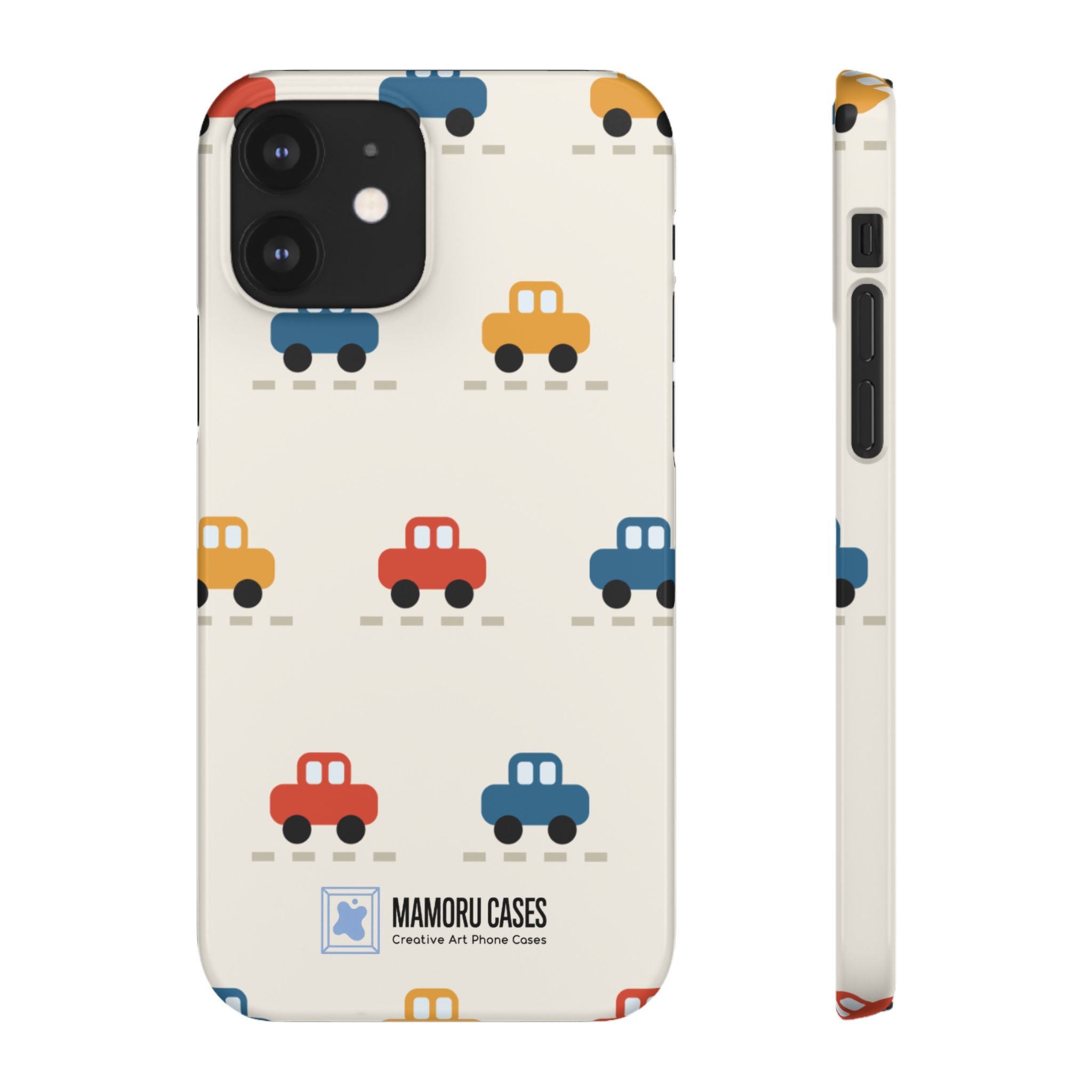 Cute Retro Toy Car Phone Case — Colorful Kids Pattern Snap Case