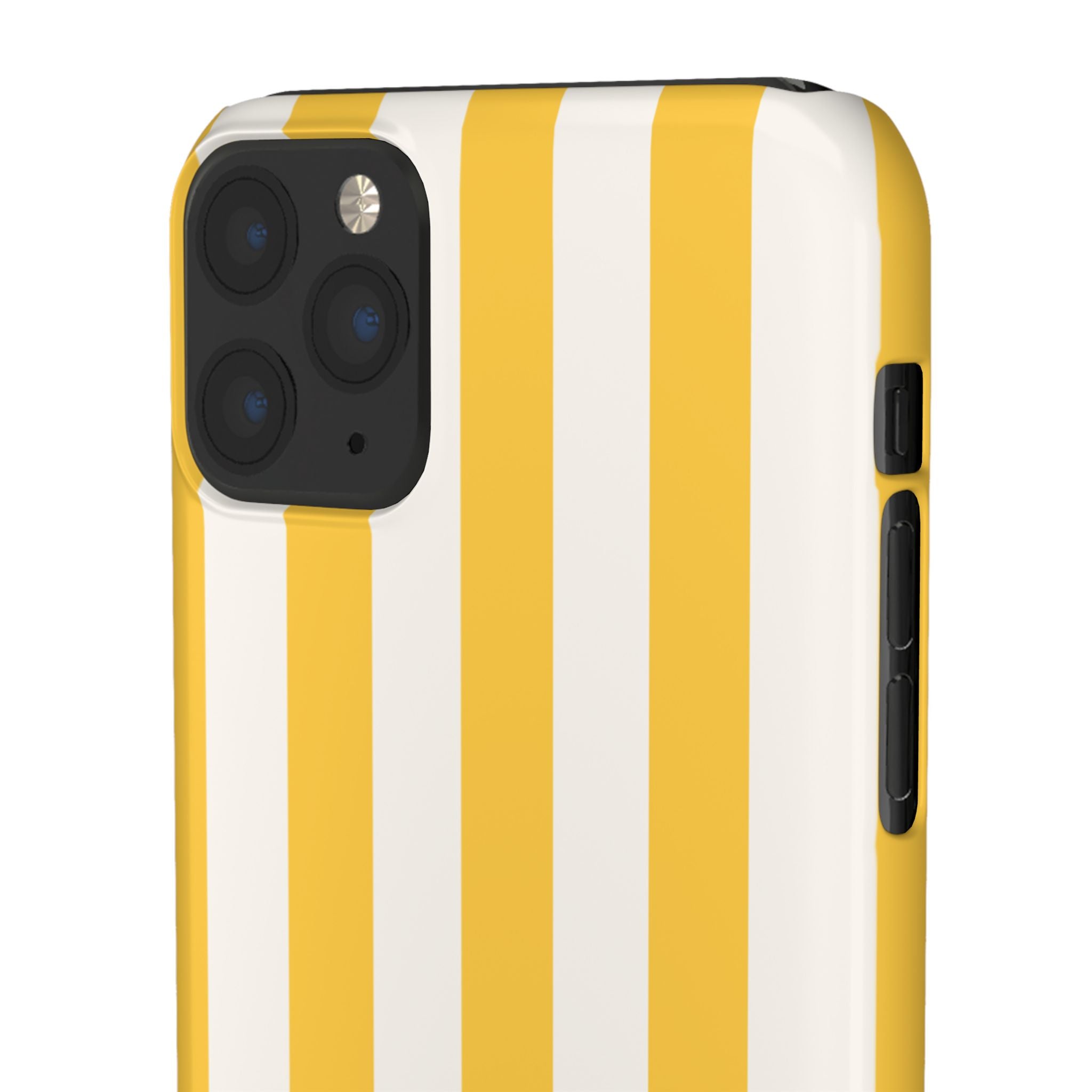 Yellow Stripe Phone Case — Bright Vertical Striped Snap Case
