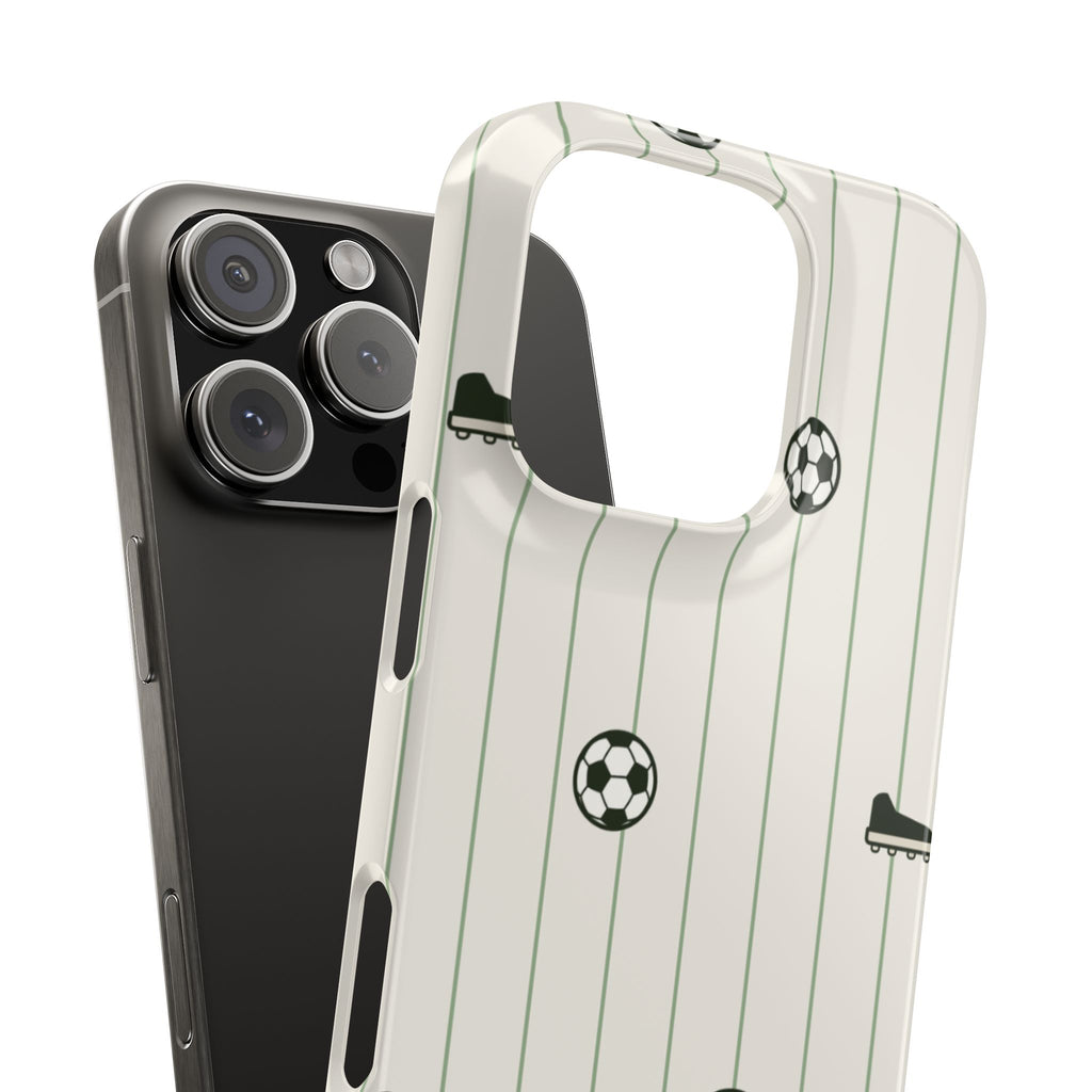 Soccer Pattern Snap Phone Case - Athletic Ball & Cleat Design