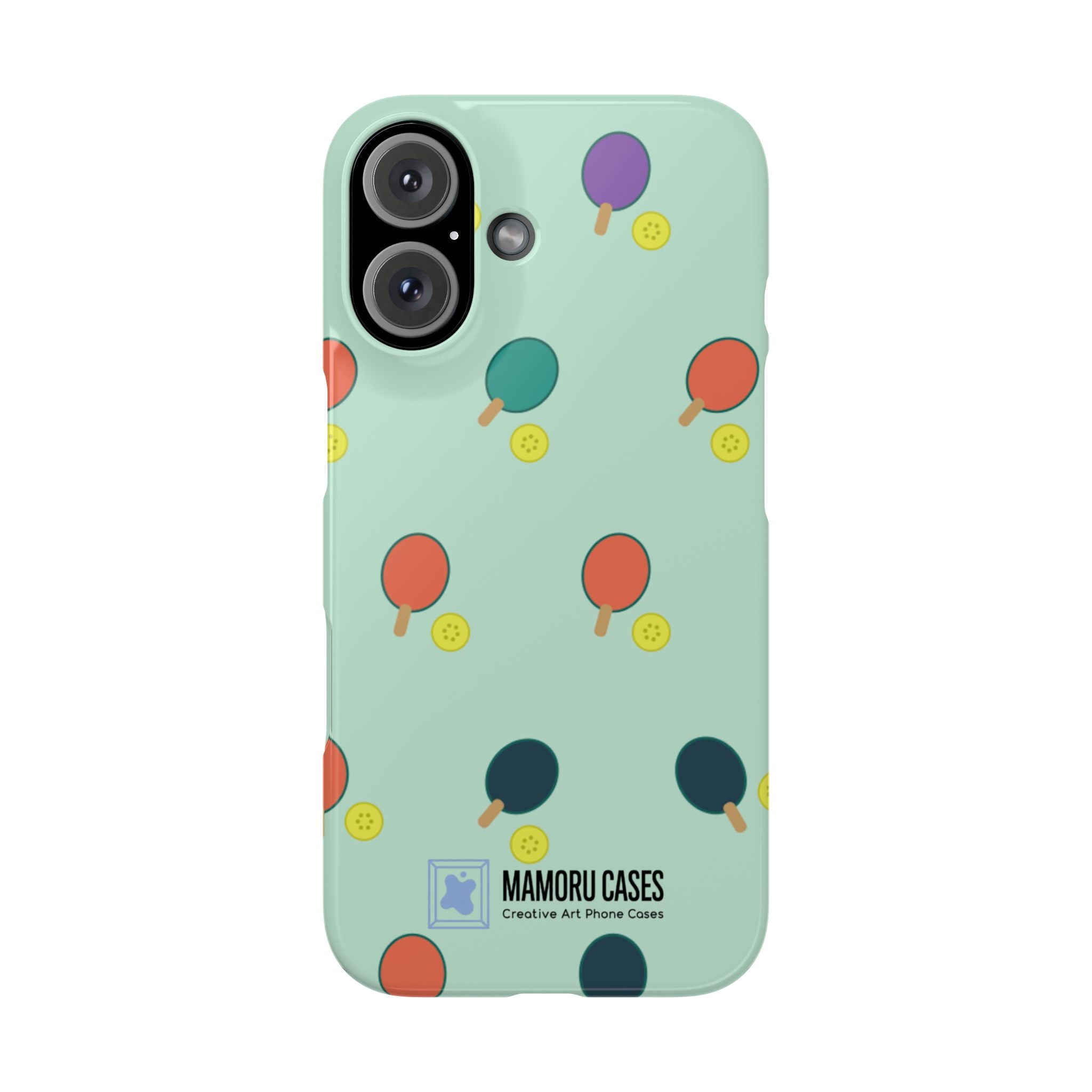 Ping Pong Paddle Pattern Phone Case — Mint Athletic Phone Cover