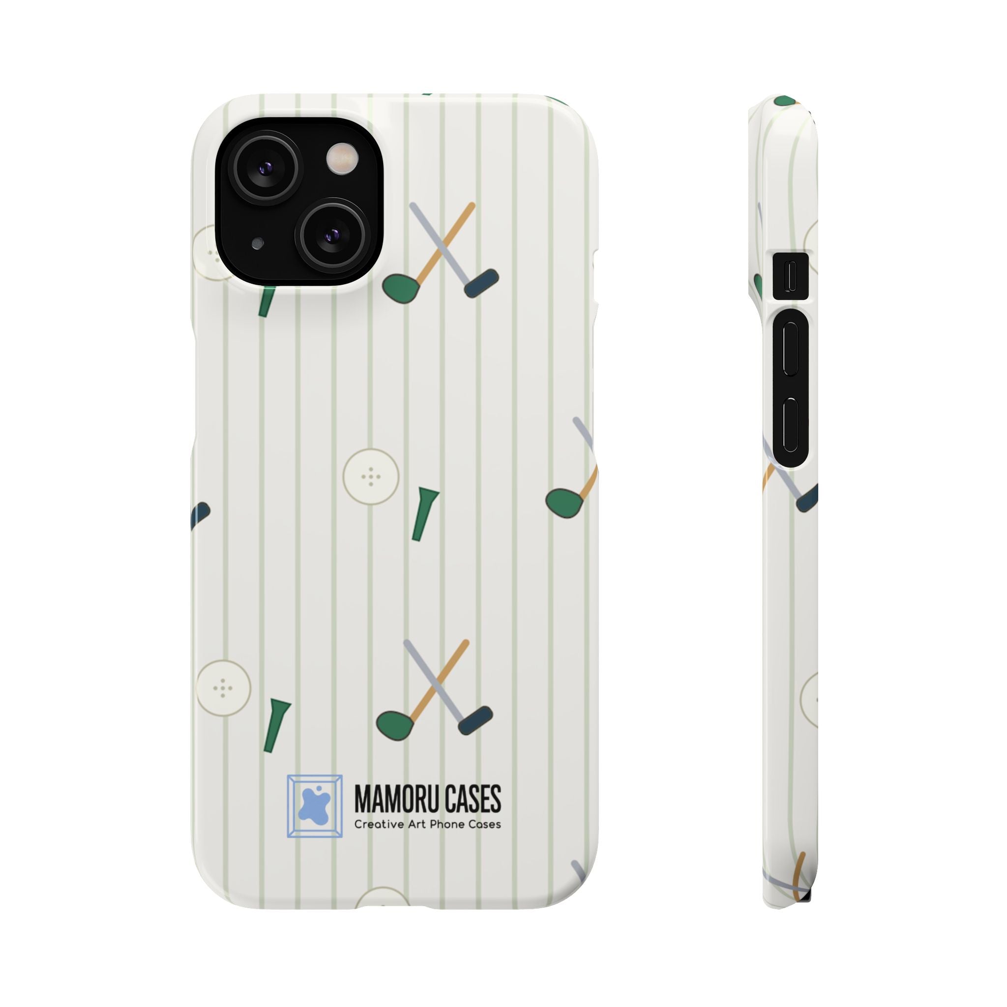 Mamoru Cases | Golf Pattern Snap Phone Case Tee & Mallet Design