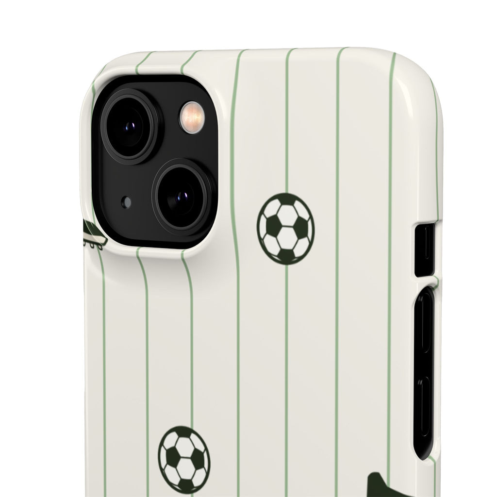 Soccer Pattern Snap Phone Case - Athletic Ball & Cleat Design