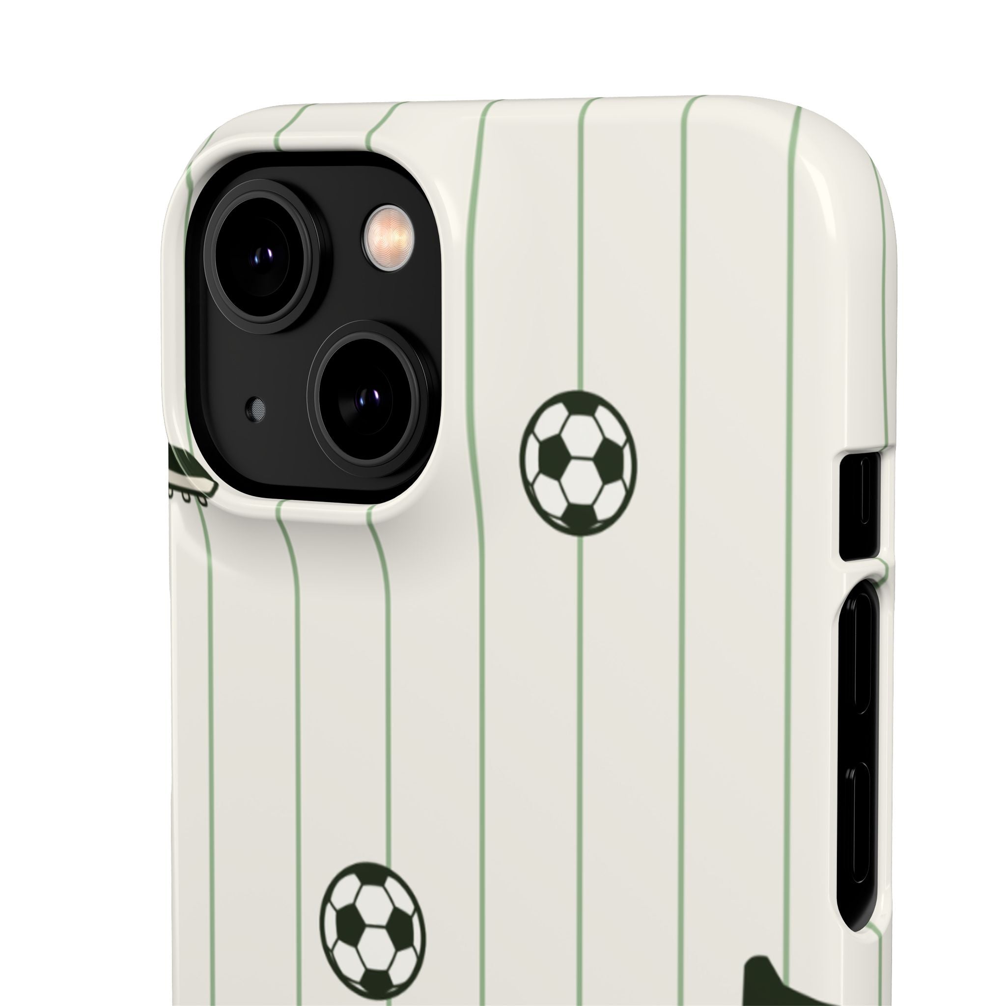 Soccer Pattern Snap Phone Case - Athletic Ball & Cleat Design