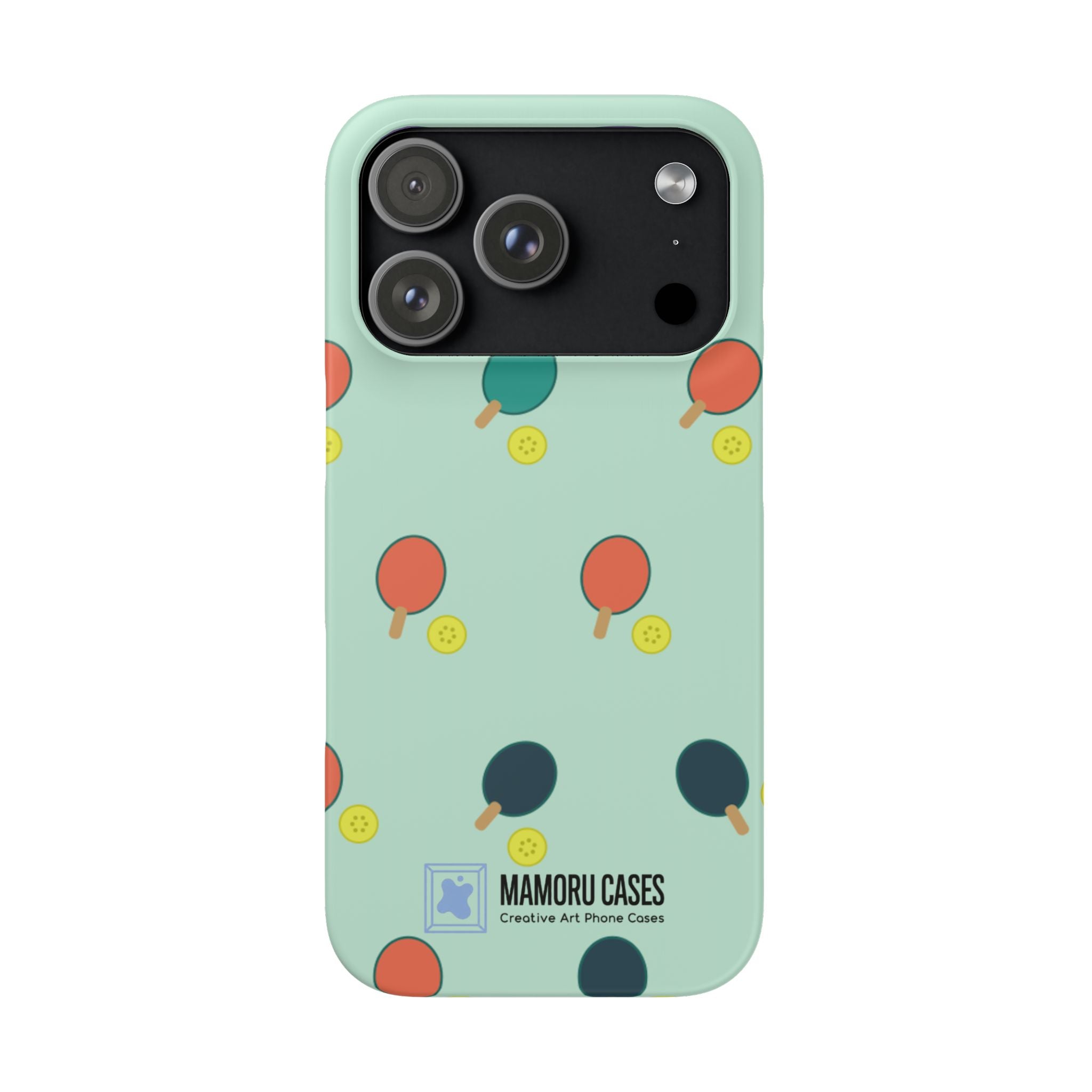 Ping Pong Paddle Pattern Phone Case — Mint Athletic Phone Cover