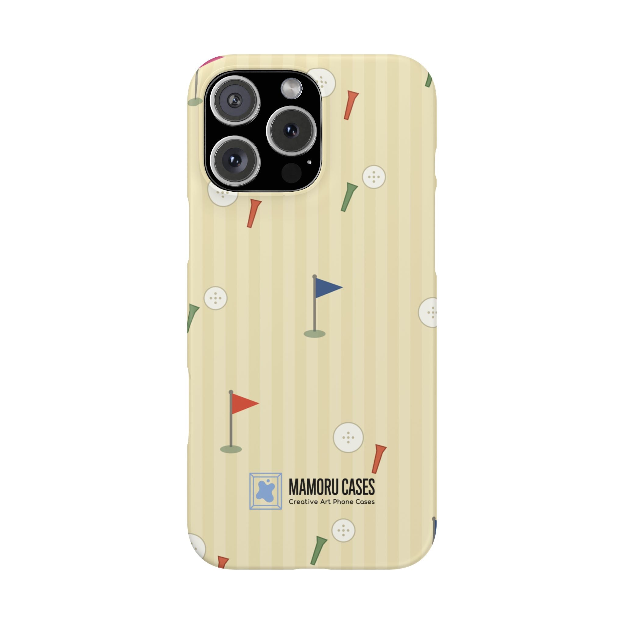 Golf Tee & Button Pattern Phone Case — Slim Snap Phone Case