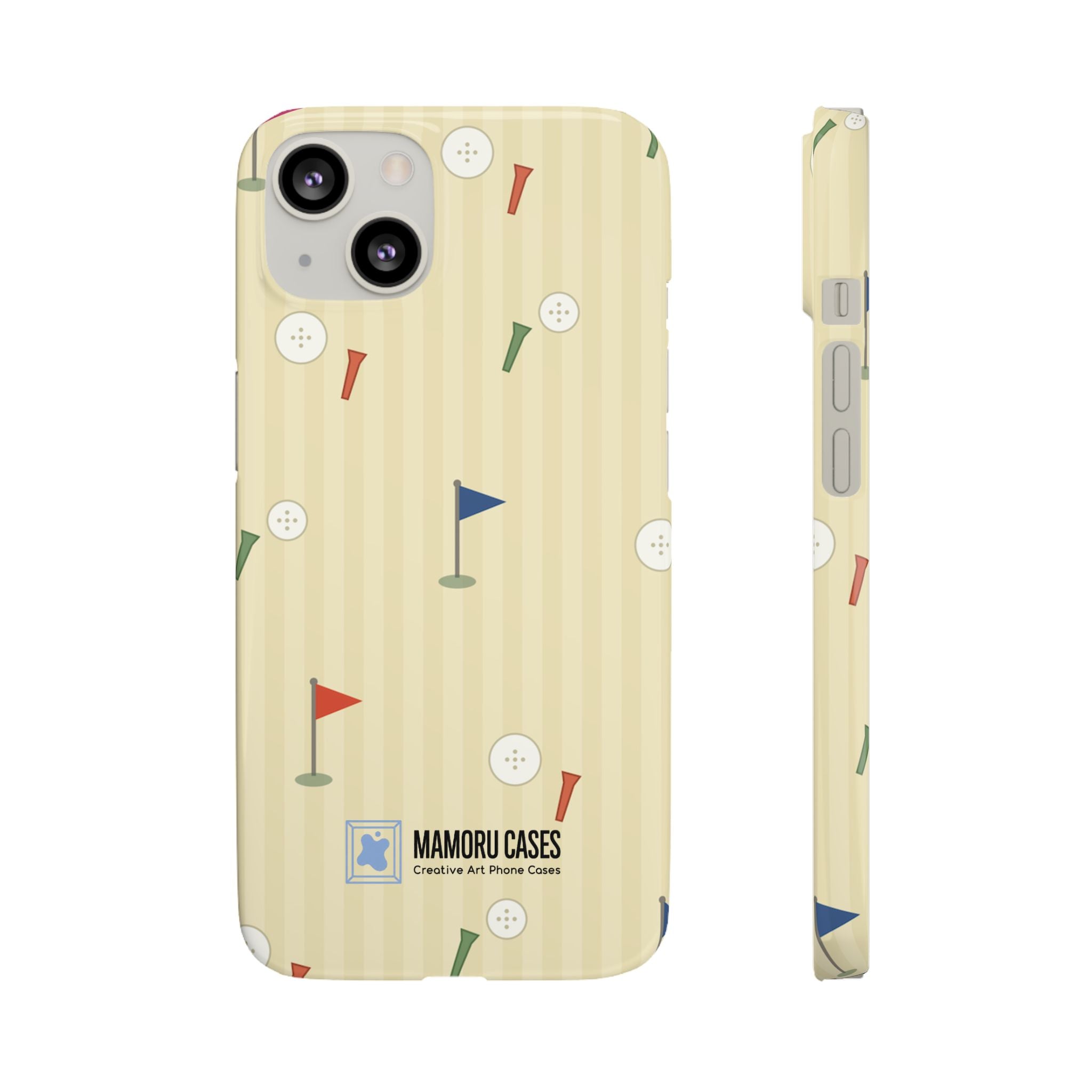 Golf Tee & Button Pattern Phone Case — Slim Snap Phone Case