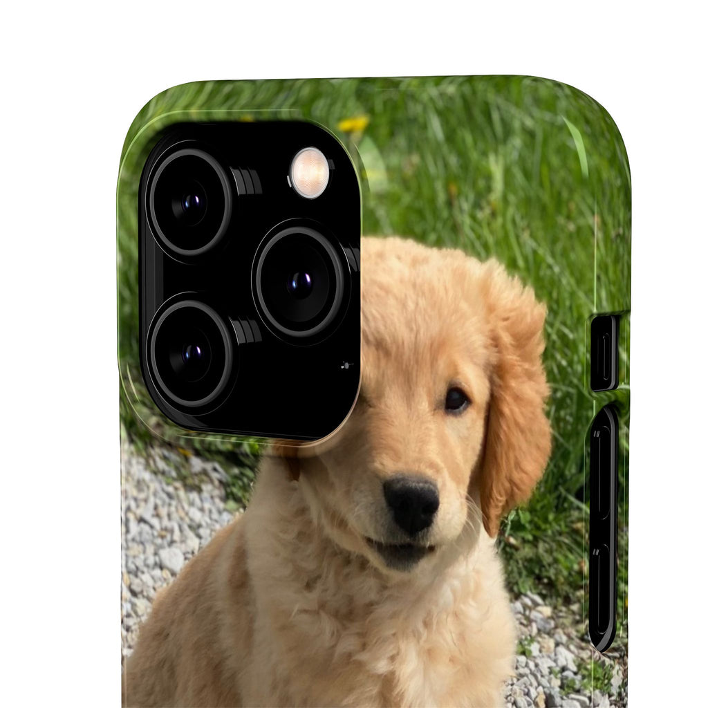 Phone Case — Cute Golden Retriever Puppy Photo Protective Snap Case