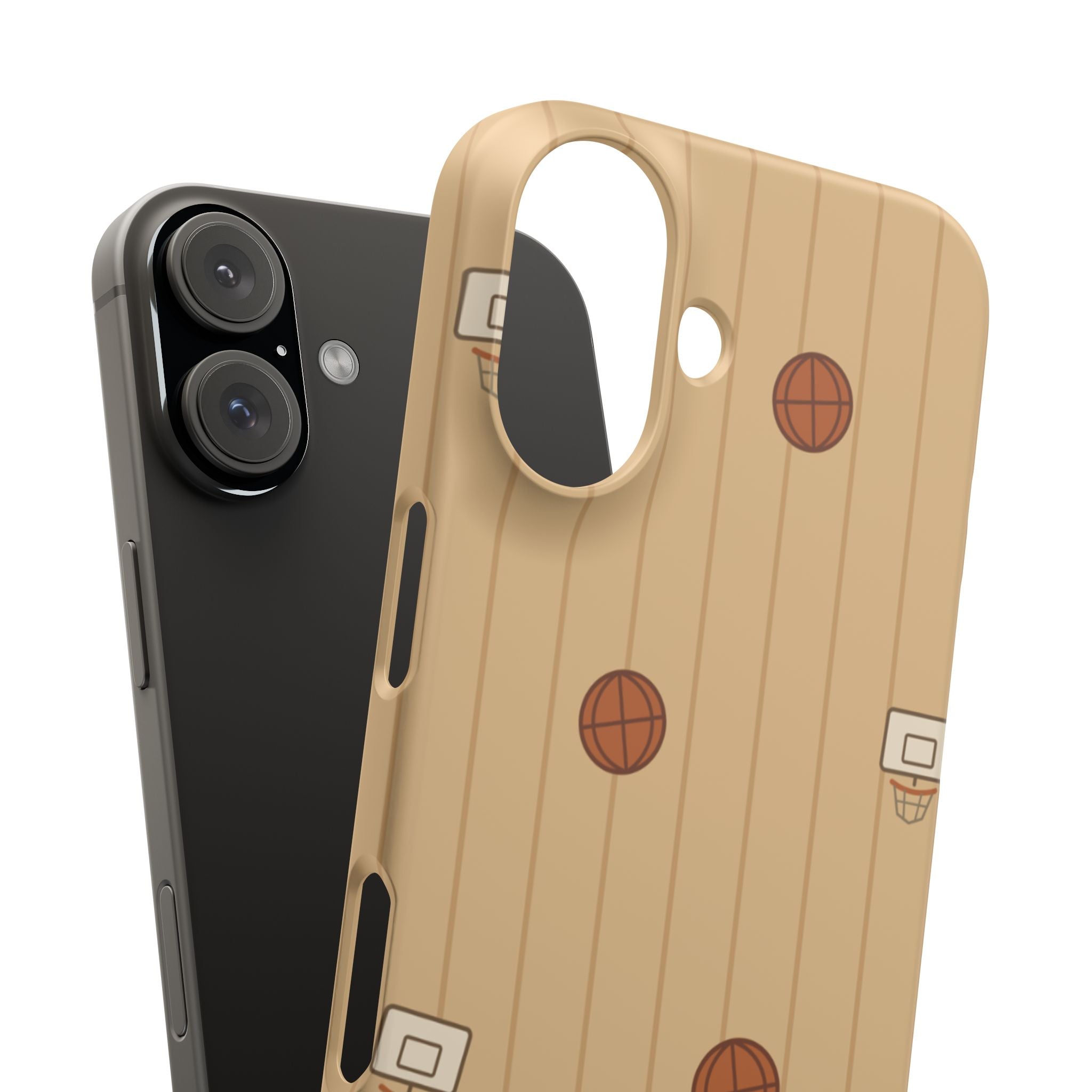 Basketball Court Phone Case — Slim Protective Snap Case with Hoops Pattern