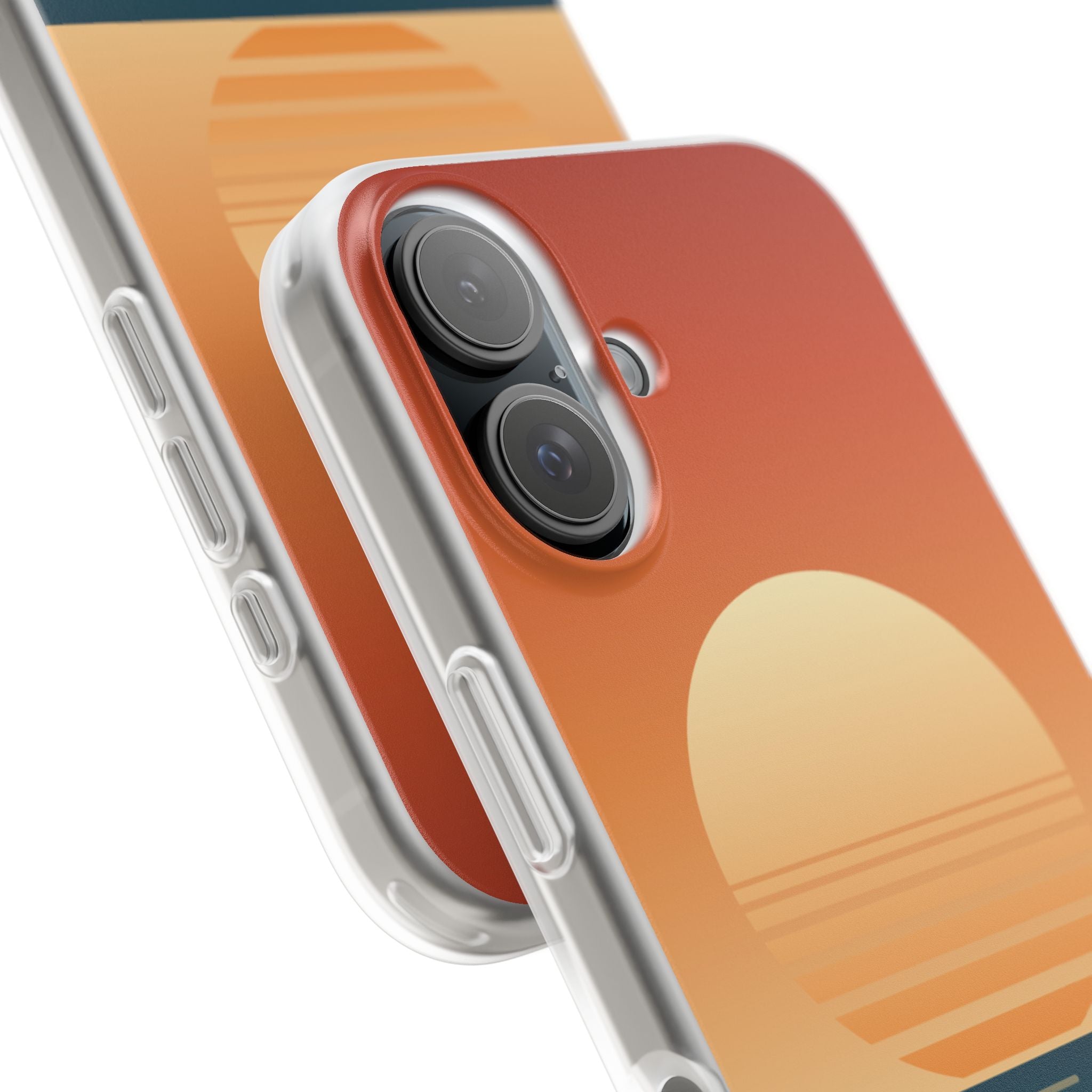 Sunset Horizon Phone Case — Minimal Beach Sunset Graphic for iPhone & Samsung