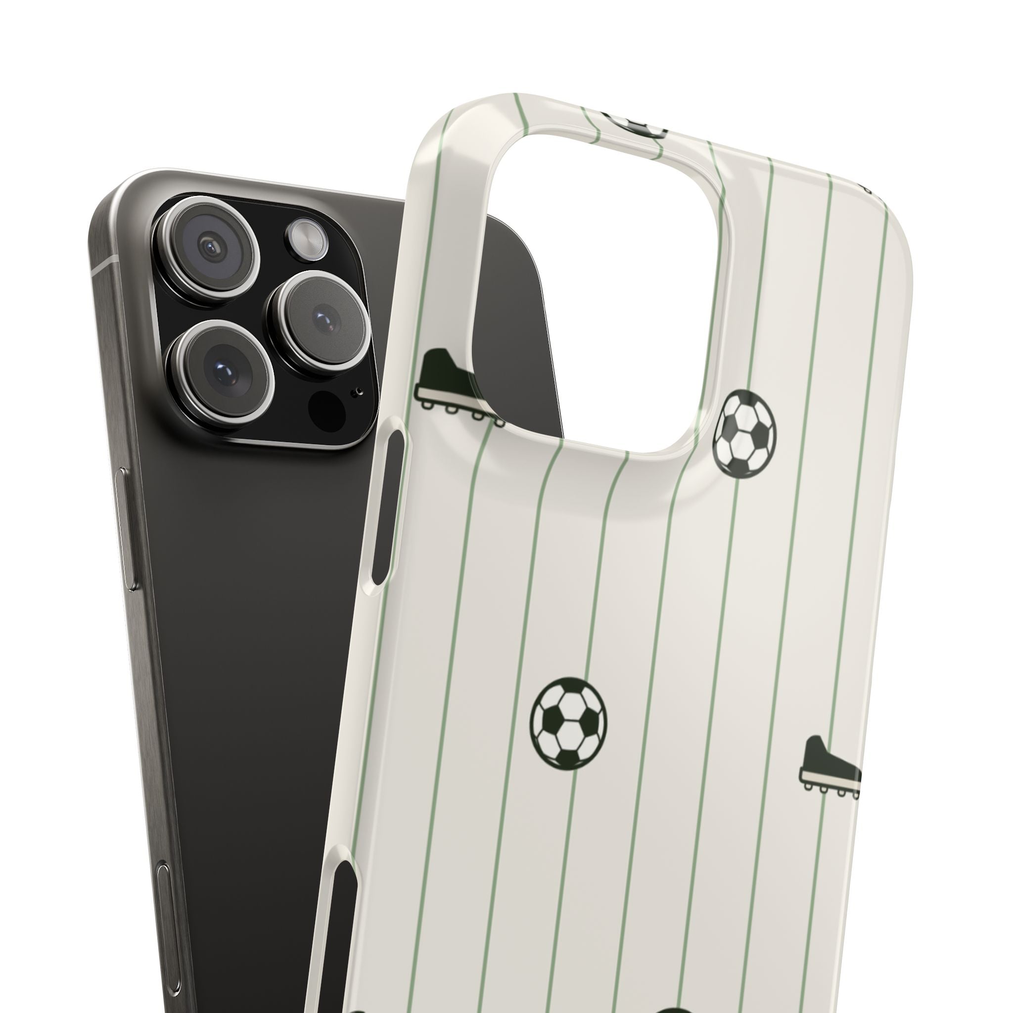 Soccer Pattern Snap Phone Case - Athletic Ball & Cleat Design
