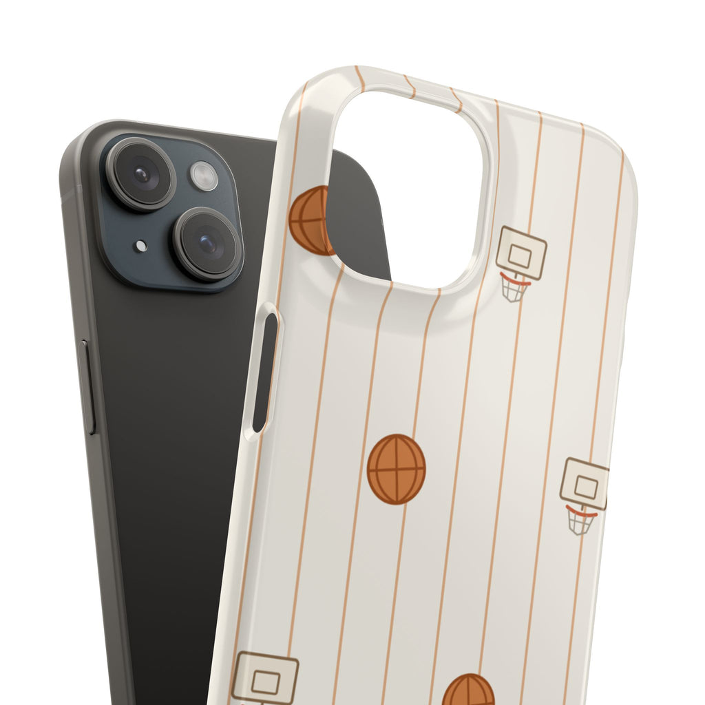 Basketball Pattern Phone Case — Cute Hoops Snap Case