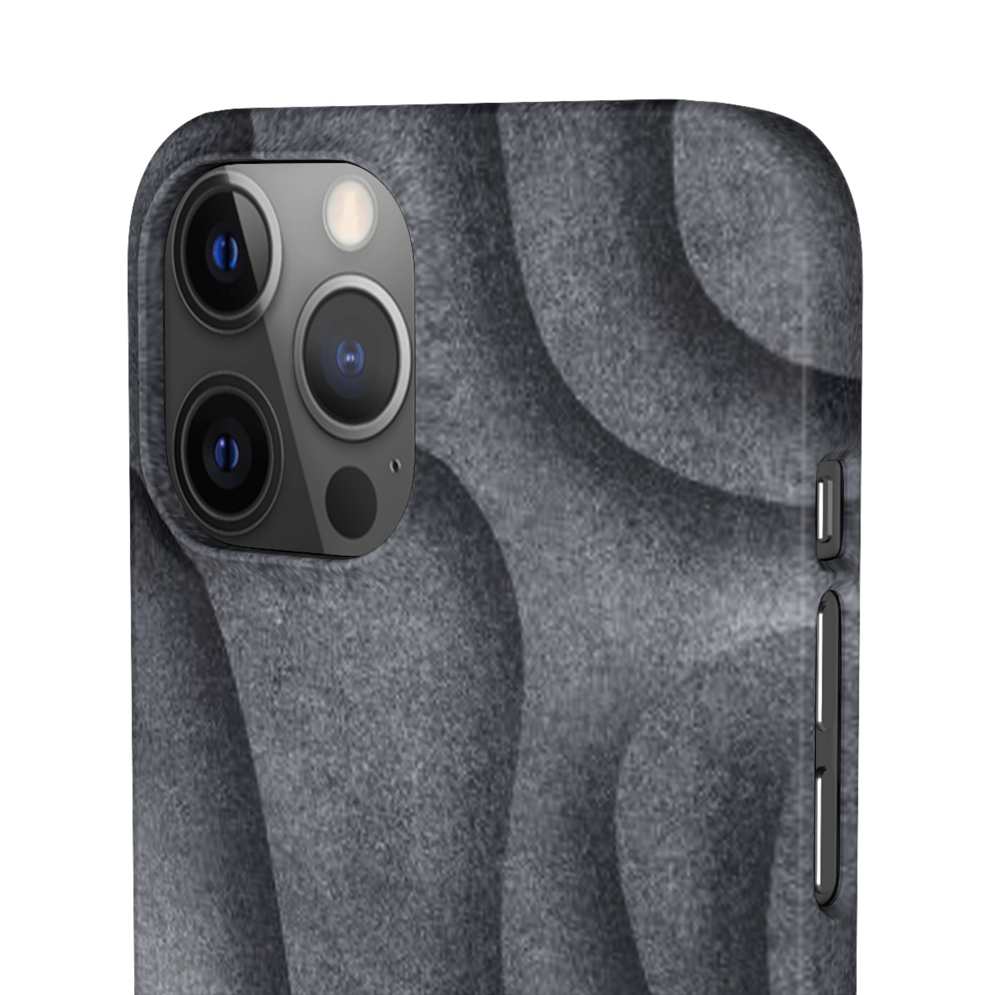 Phone Case — Textured Charcoal Wave Snap Case