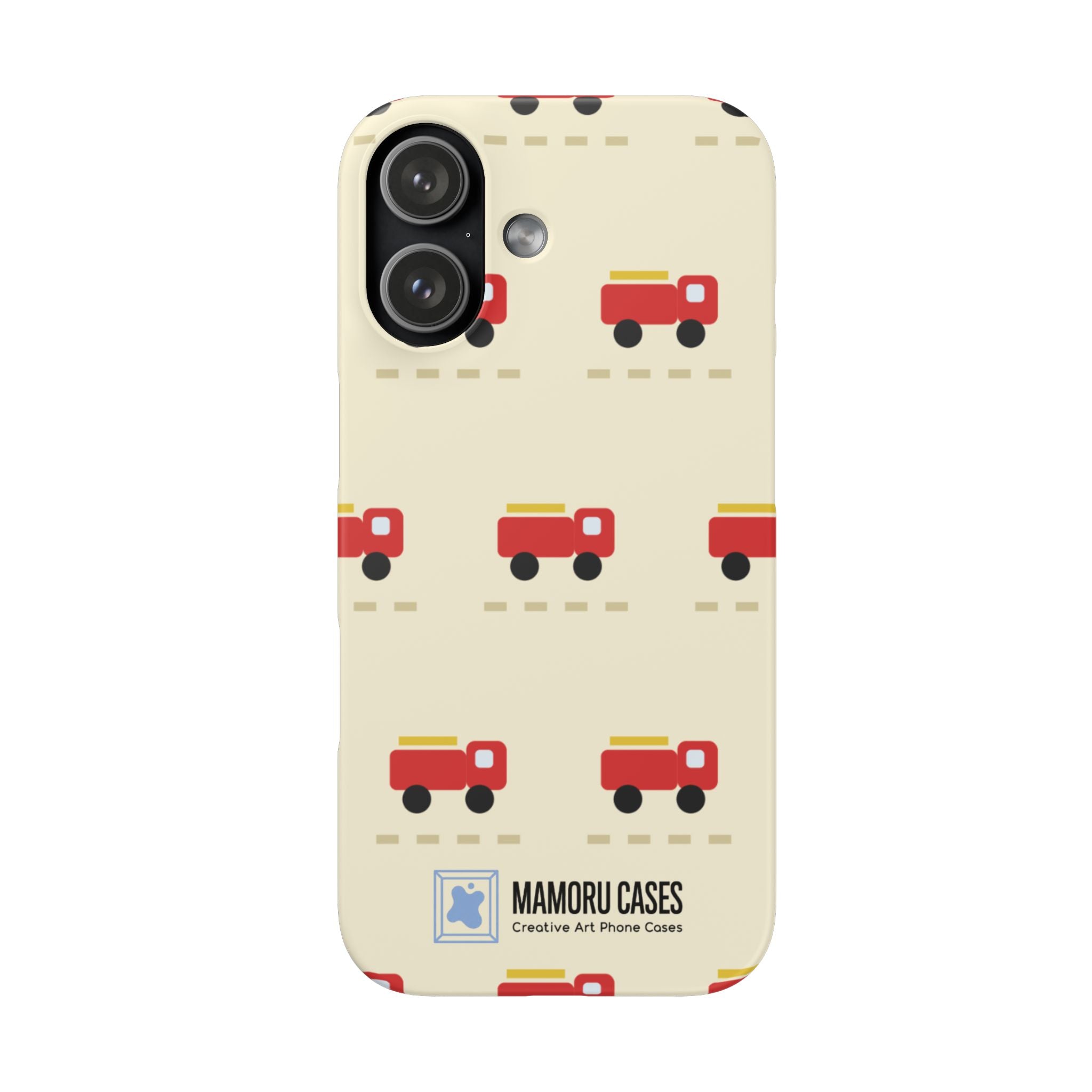 Fire Truck Pattern Phone Case — Cute Retro Kids iPhone Cover