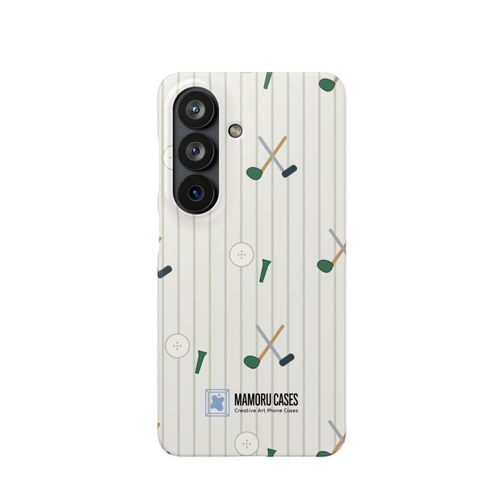 Mamoru Cases | Golf Pattern Snap Phone Case Tee & Mallet Design