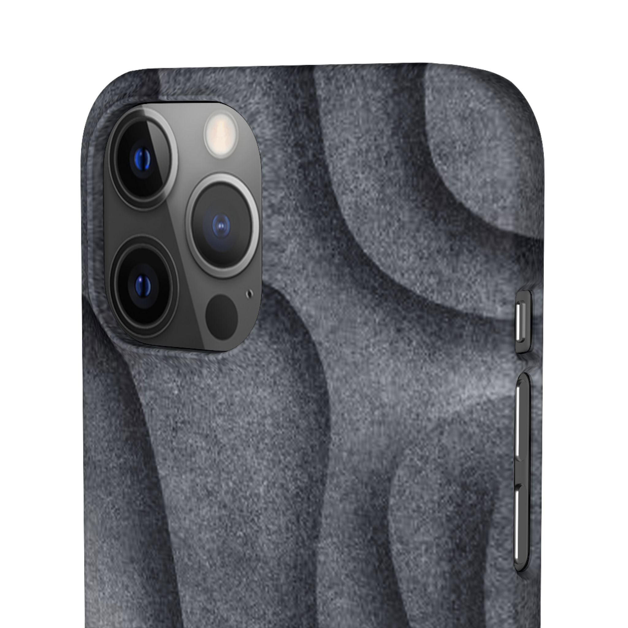 Phone Case — Textured Charcoal Wave Snap Case