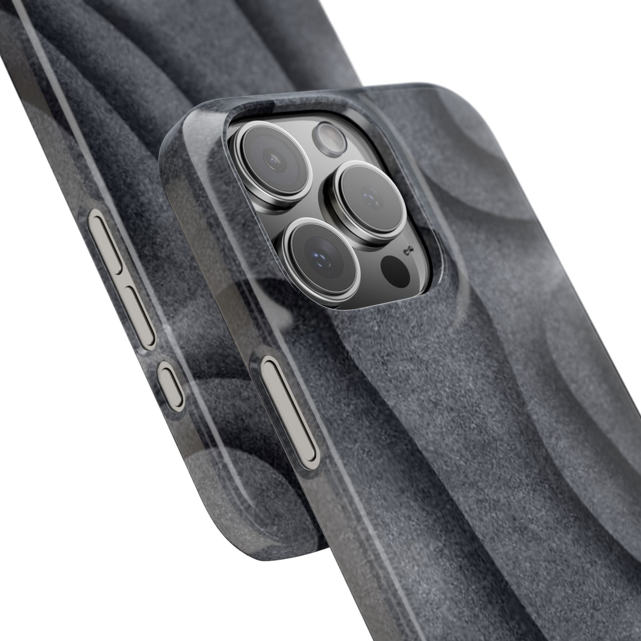 Phone Case — Textured Charcoal Wave Snap Case