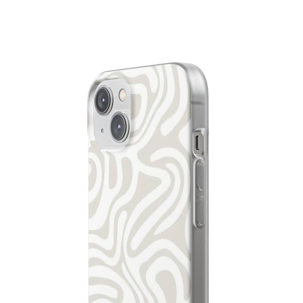 Abstract Neutral Swirl Phone Case — Flexible Protective Cover