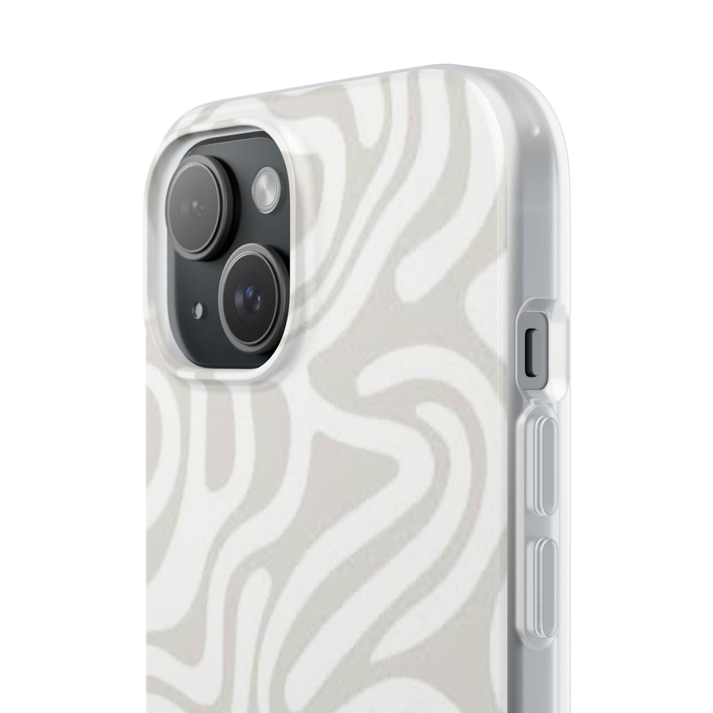Abstract Neutral Swirl Phone Case — Flexible Protective Cover