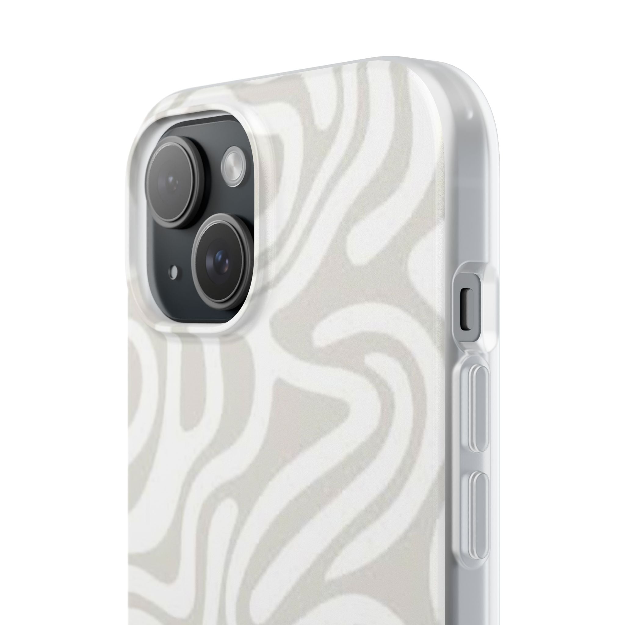 Abstract Neutral Swirl Phone Case — Flexible Protective Cover