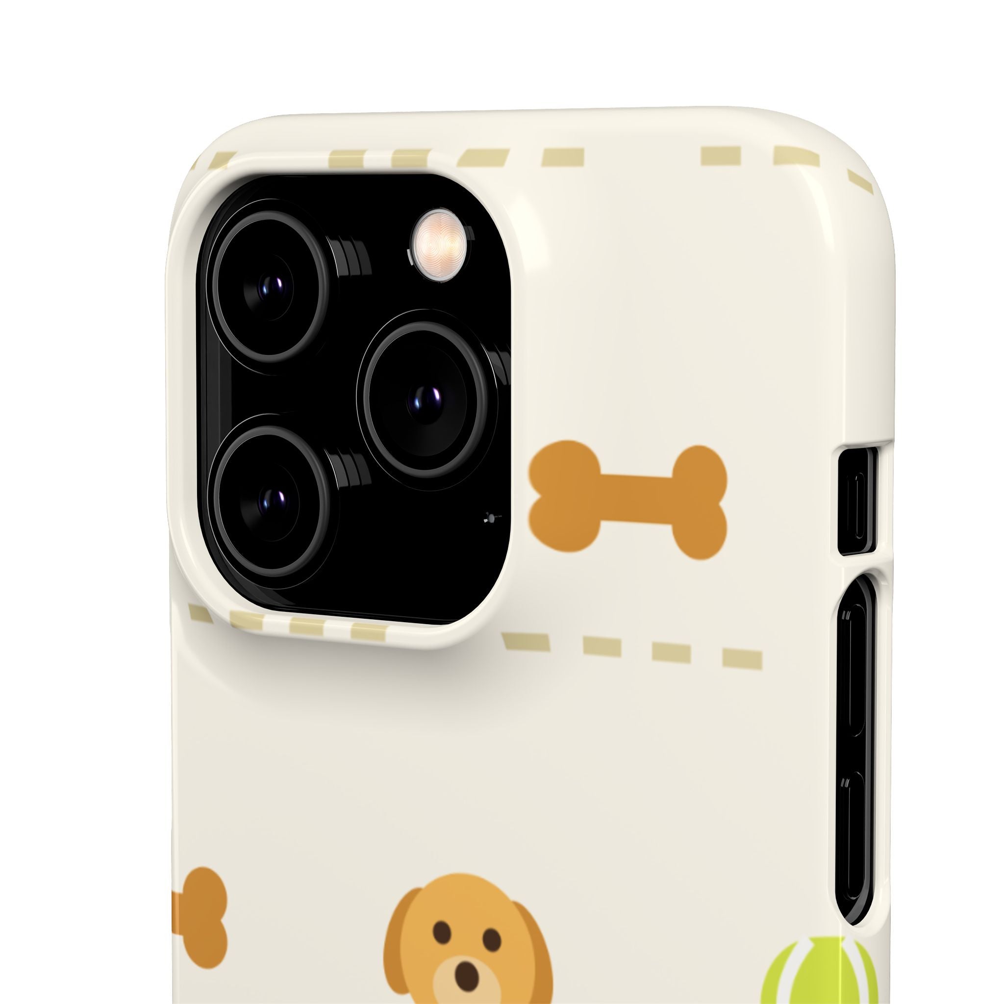 Cute Puppy Pattern Phone Case — Dog, Bone & Tennis Ball Snap Case