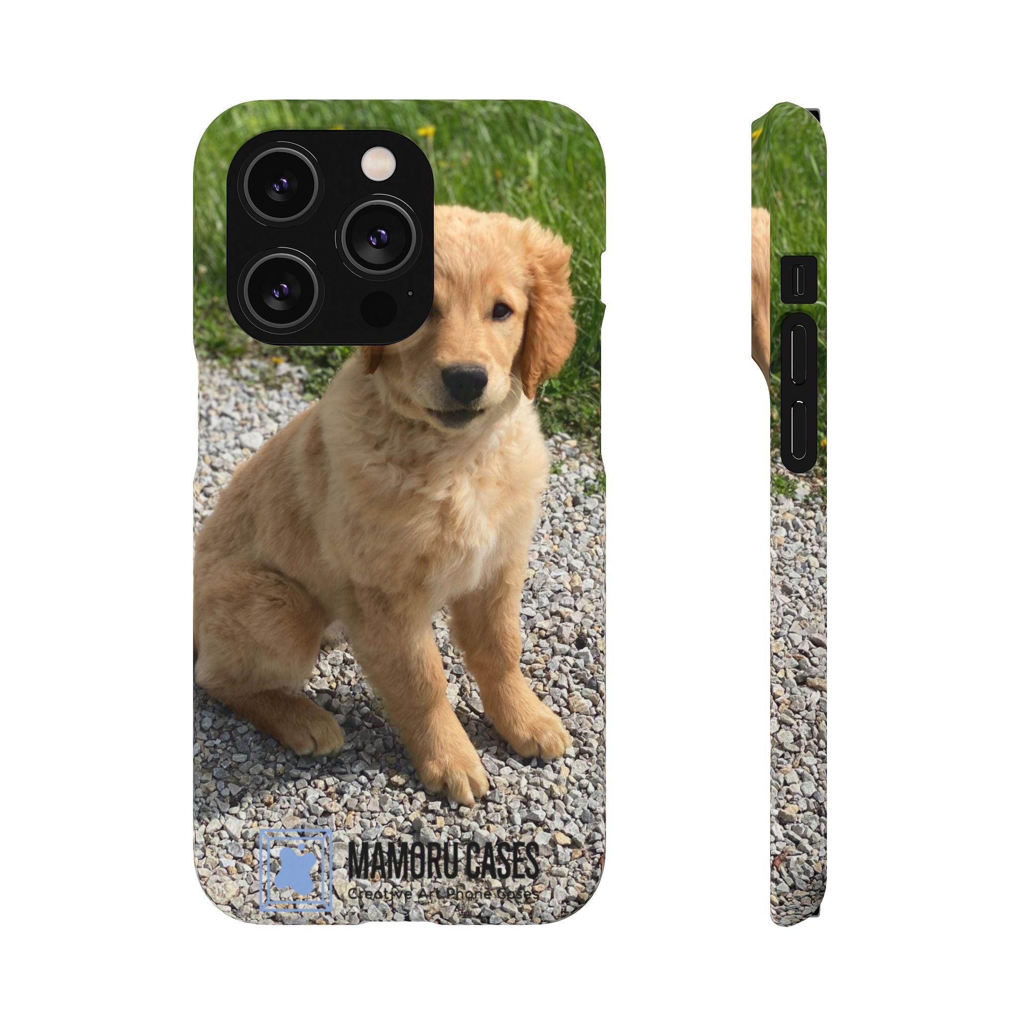 Phone Case — Cute Golden Retriever Puppy Photo Protective Snap Case