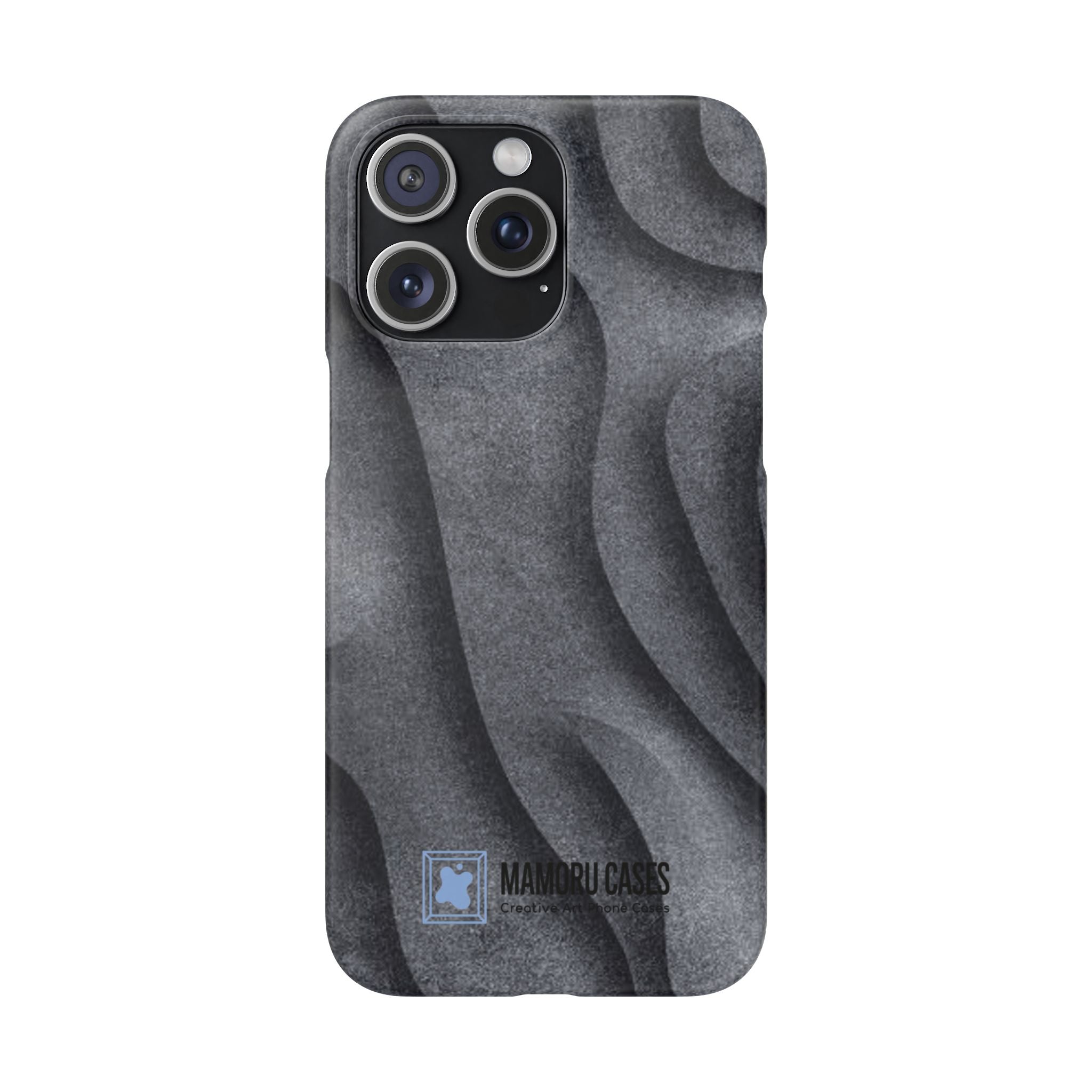 Phone Case — Textured Charcoal Wave Snap Case