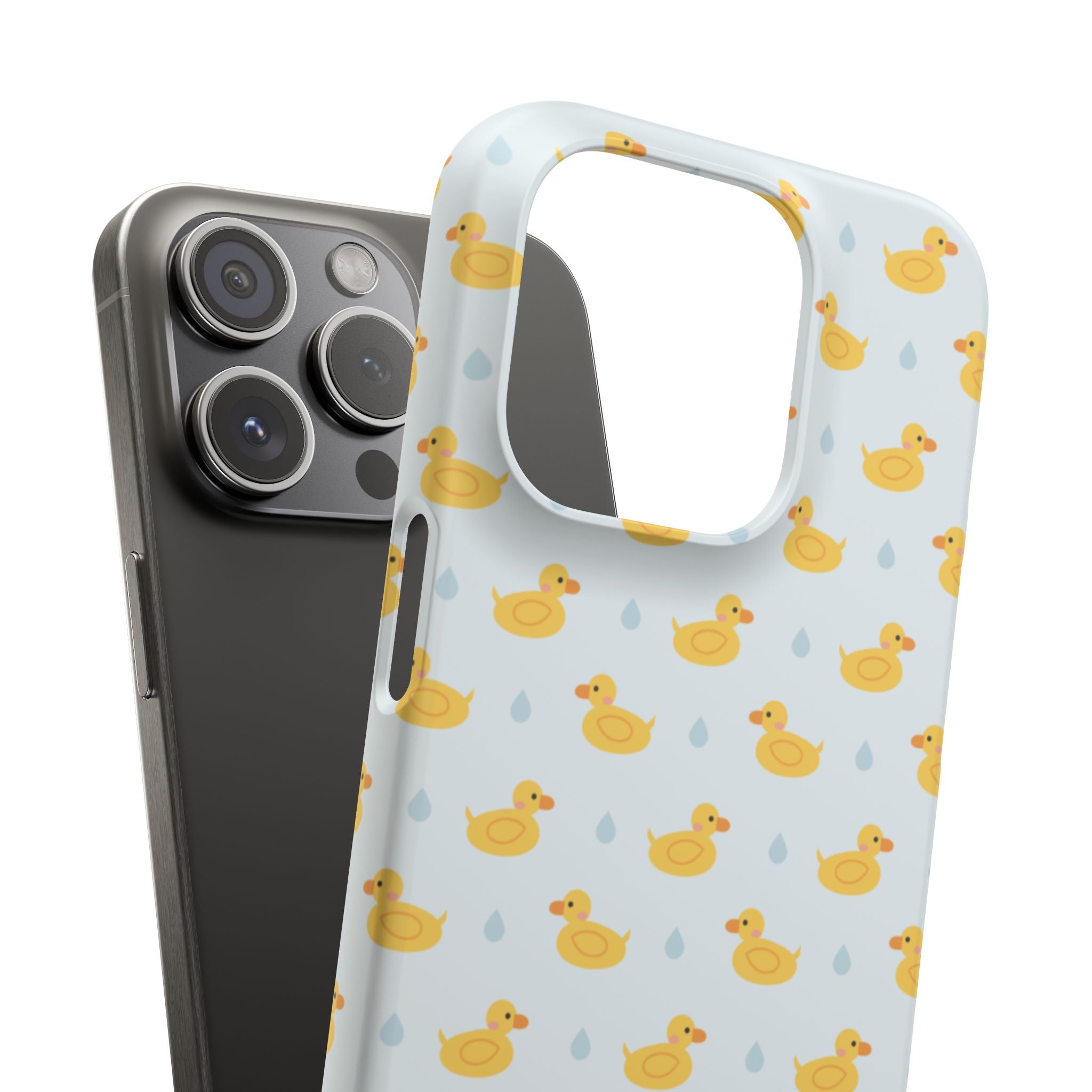 Rubber Duck Pattern Phone Case — Cute Yellow Ducks Waterproof Design