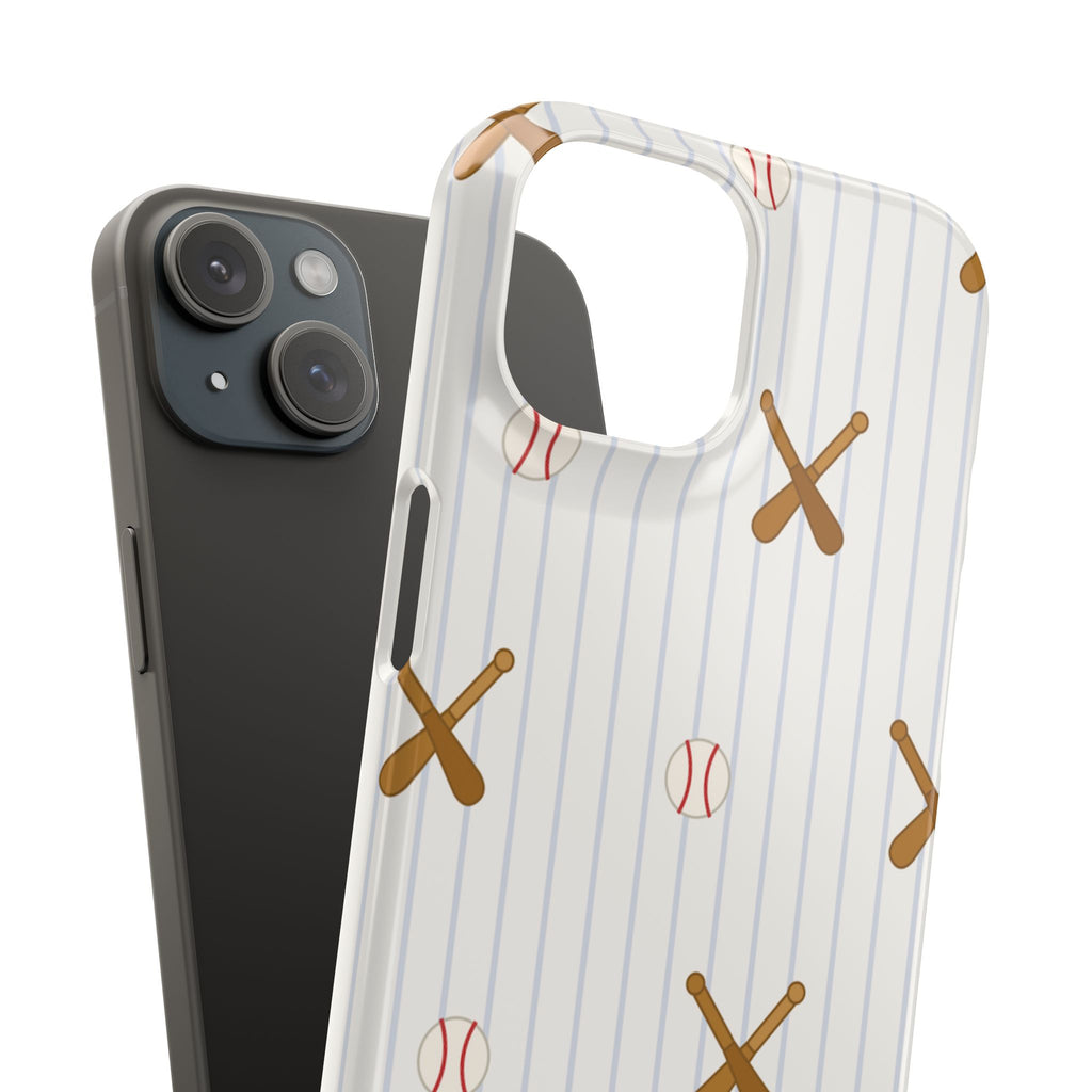 Baseball Pattern Phone Case — Bat & Ball Snap Case