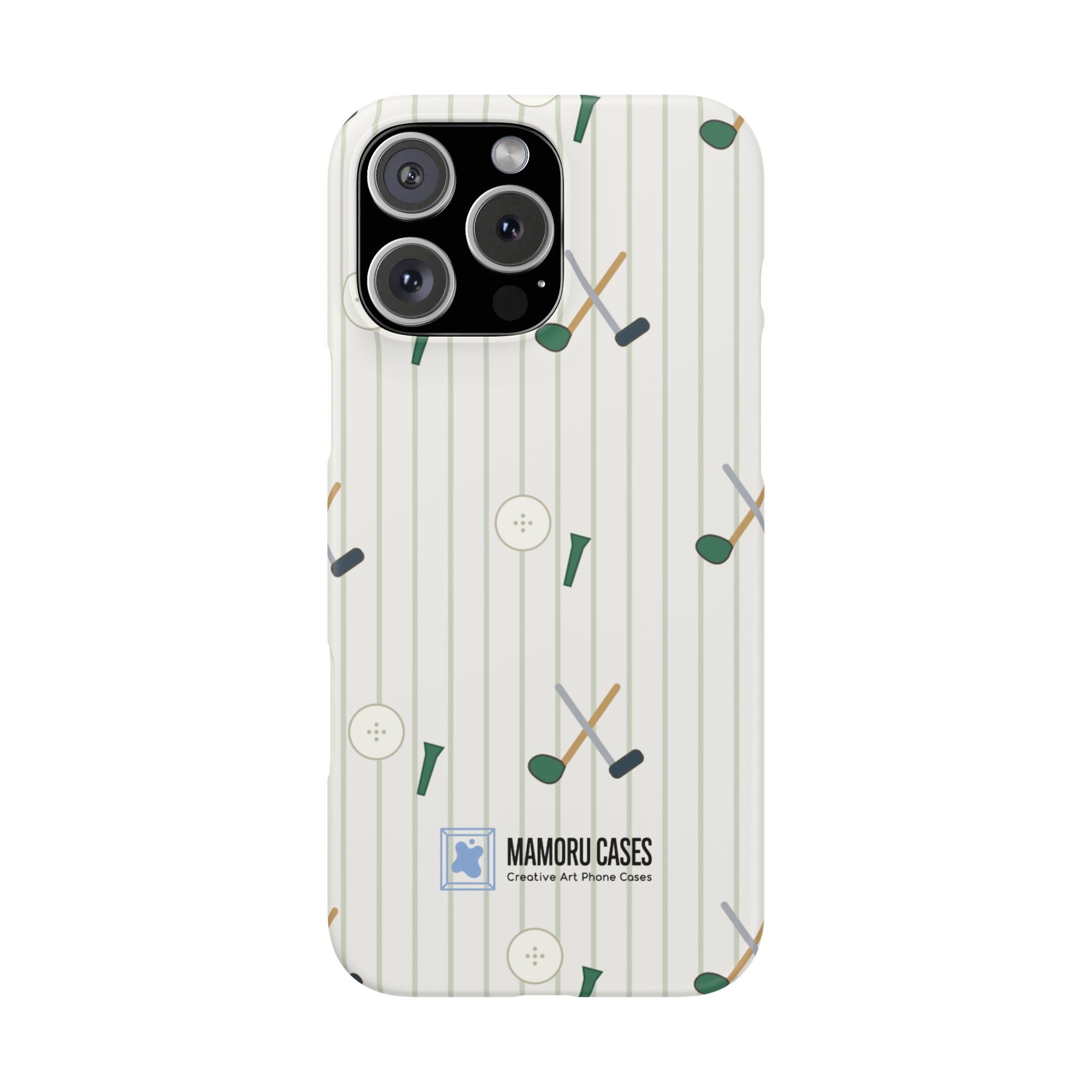 Mamoru Cases | Golf Pattern Snap Phone Case Tee & Mallet Design