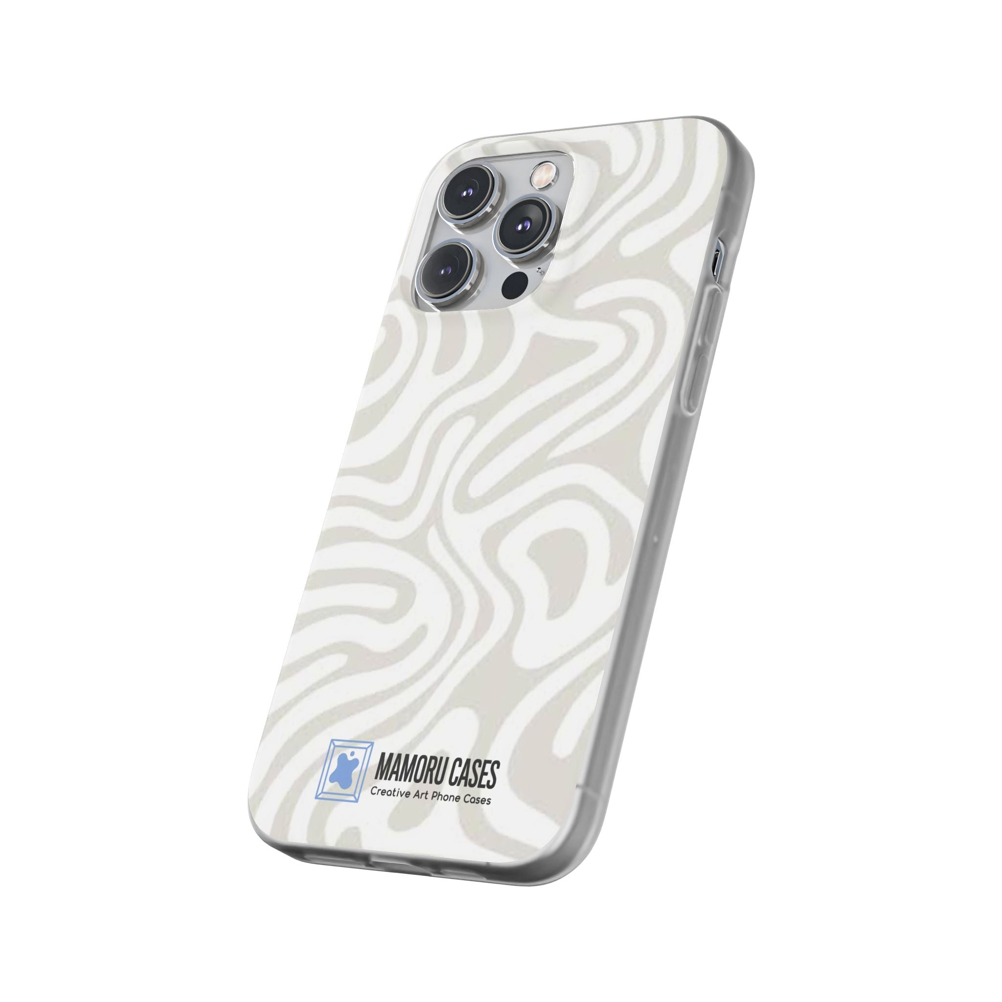 Abstract Neutral Swirl Phone Case — Flexible Protective Cover
